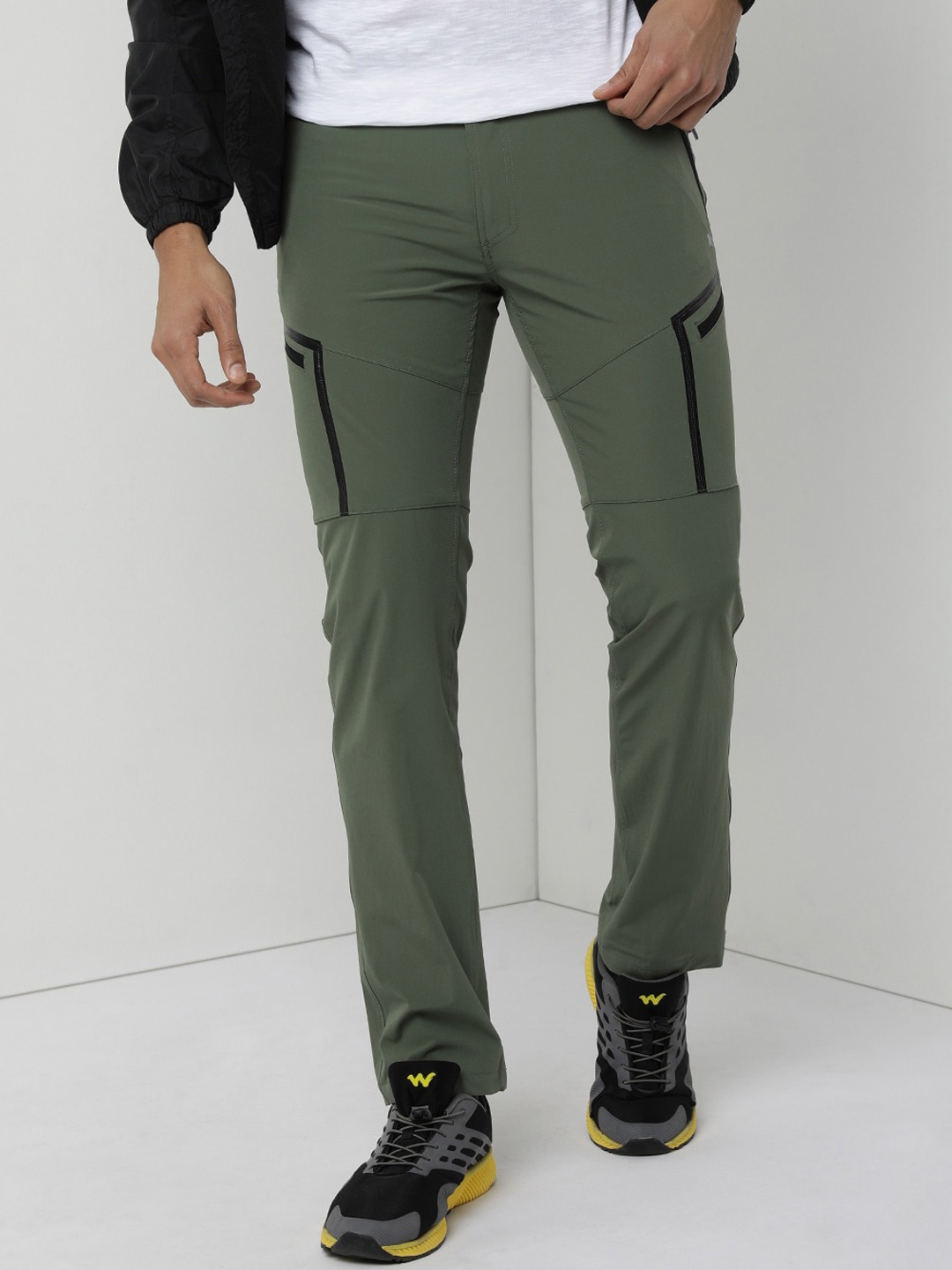 

Wildcraft Men Regular Fit Cargos Trousers, Olive