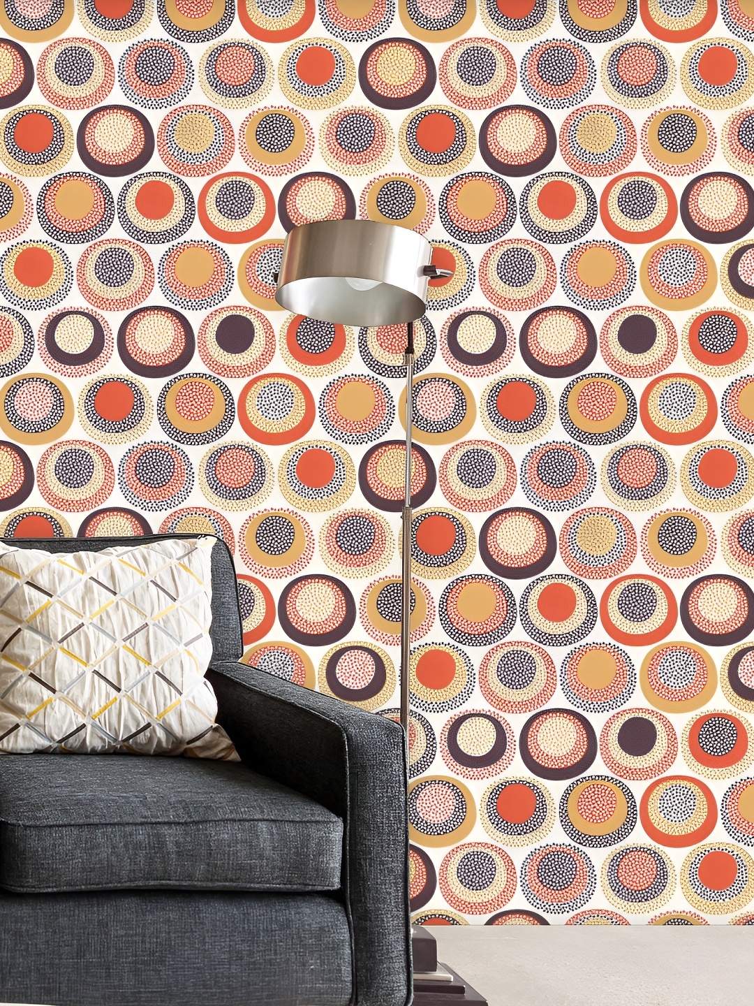 

ArtzFolio Geometric Printed Peel & Stick Non-PVC Vinyl Self-Adhesive Wall Sticker, Multi