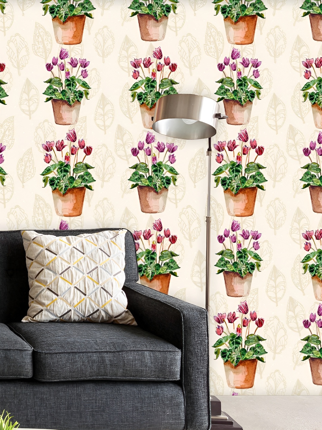 

ArtzFolio Beige & Green Floral Printed Self Adhesive Wallpaper Sticker