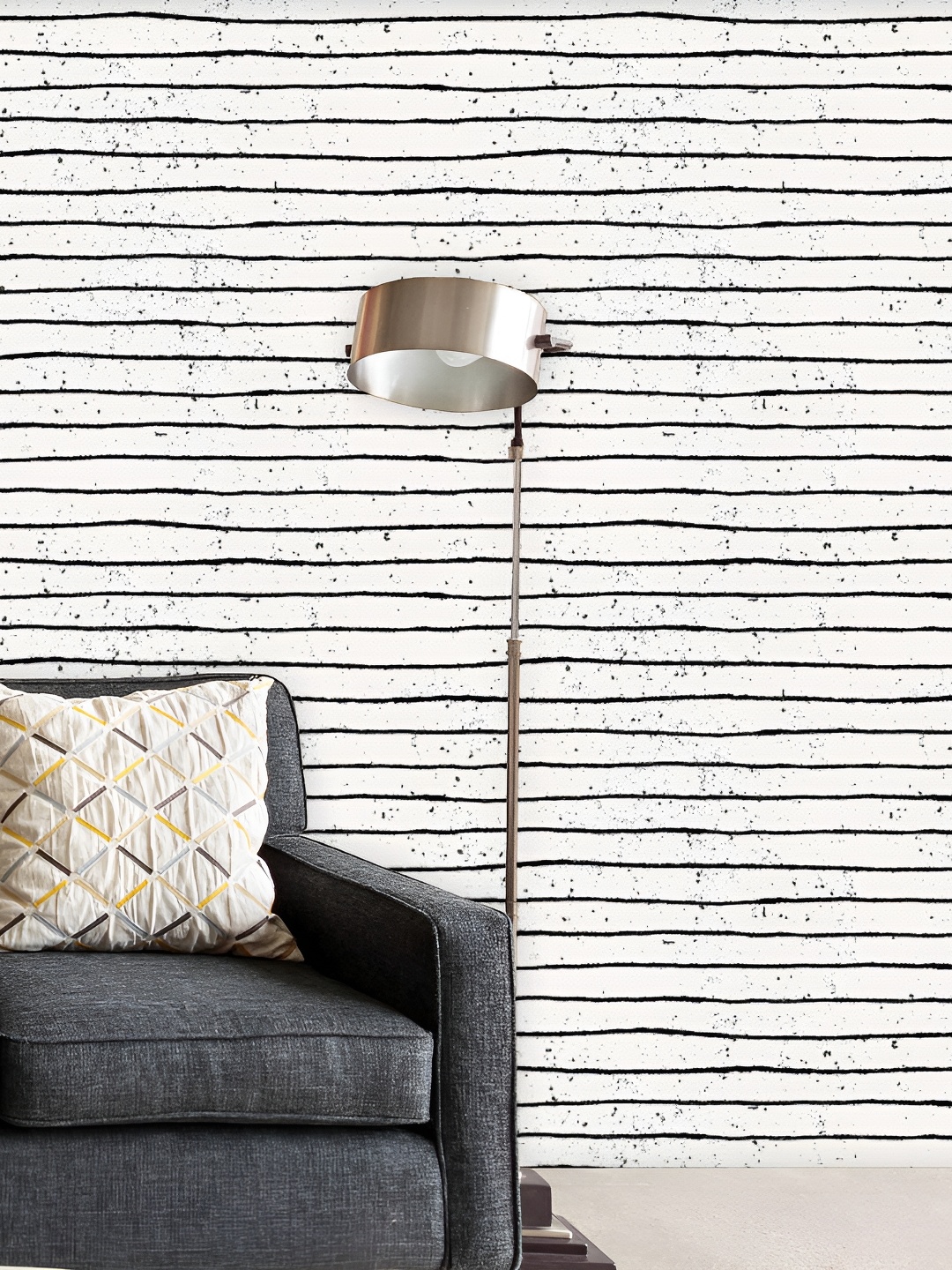 

ArtzFolio White & Black Striped Self Adhesive Waterproof Wallpaper Sticker