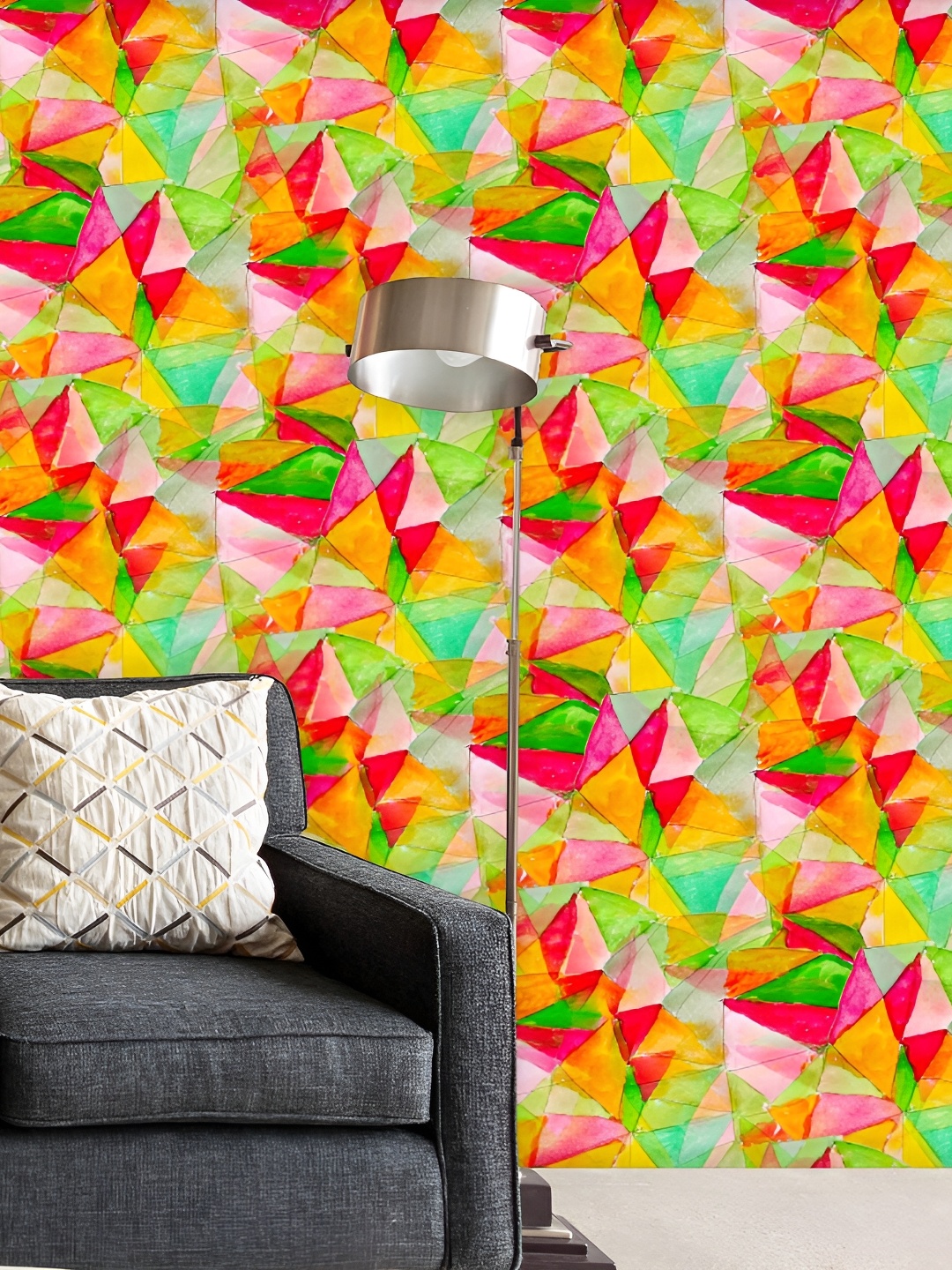 

ArtzFolio Green & Pink Abstract Printed Scratch Proof Wallpaper Sticker