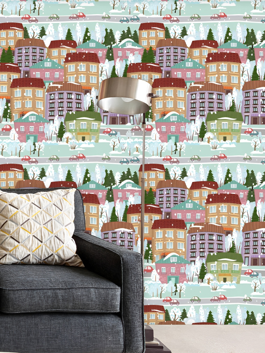 

ArtzFolio Blue & Brown Printed Self-adhesive Water-Resistant Wallpaper