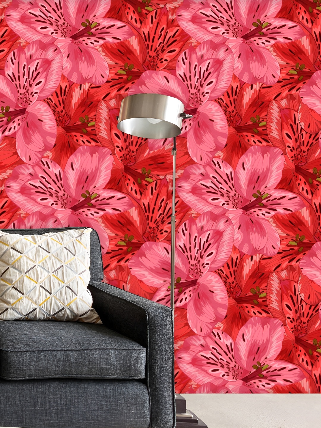 

ArtzFolio Red & Pink Printed Peel & Stick Water Resistant Wallpaper