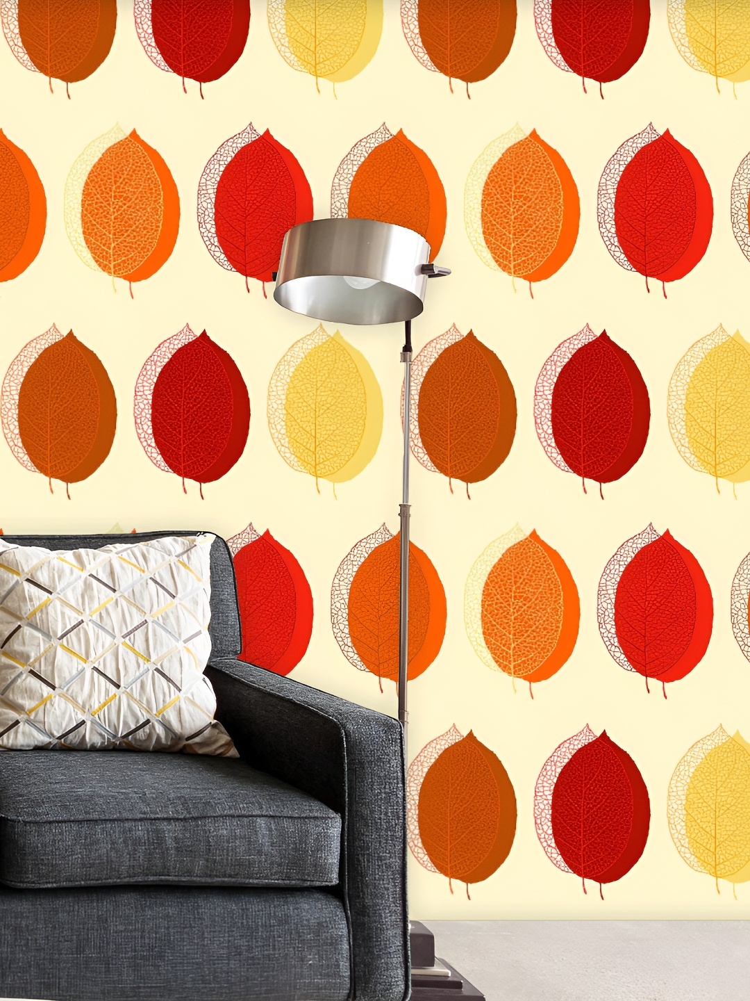 

ArtzFolio Orange & Red Printed Self-adhesive Water-Resistant Wallpaper