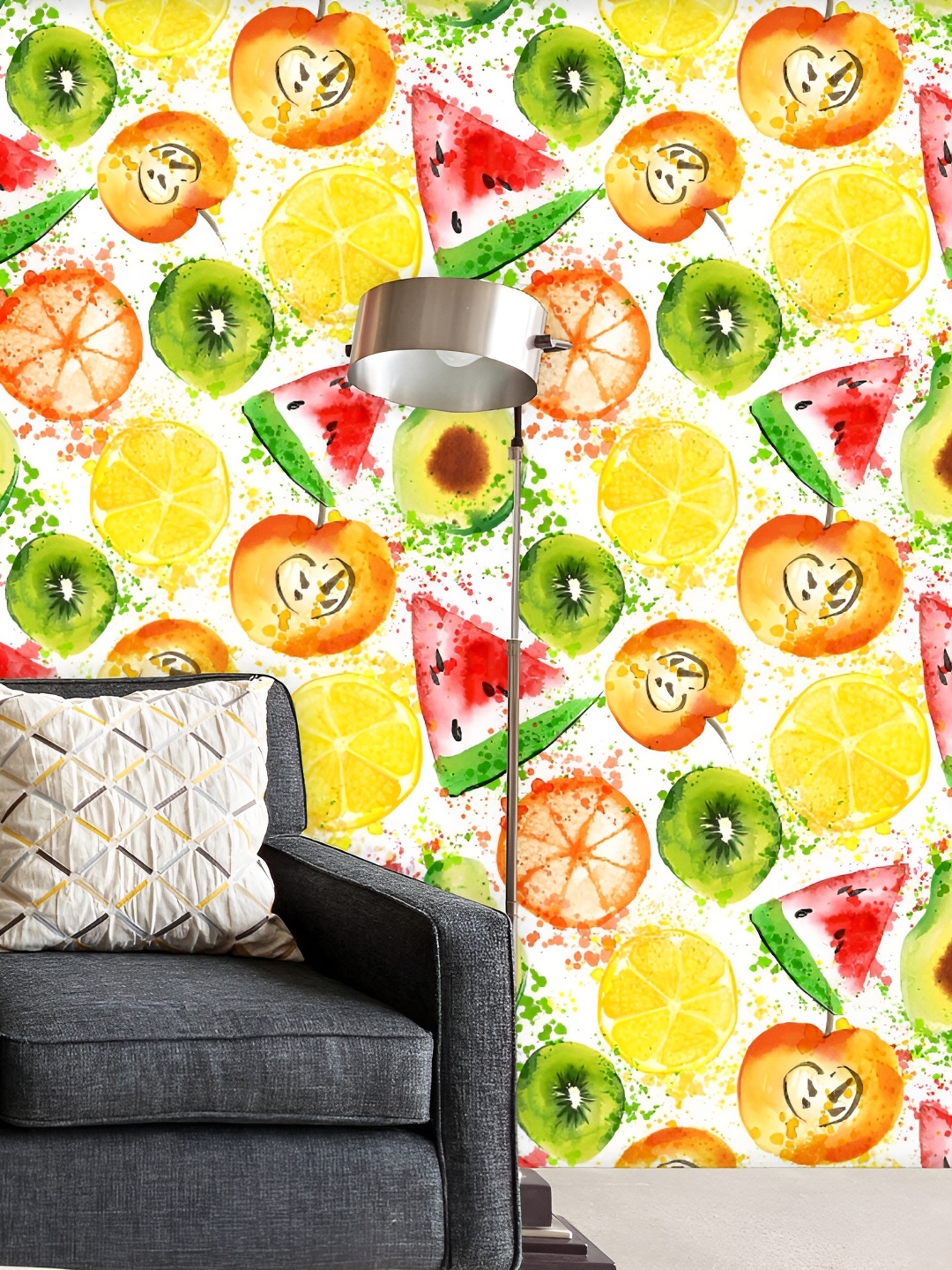 

ArtzFolio Yellow & Green Printed Scratch Proof Wallpaper