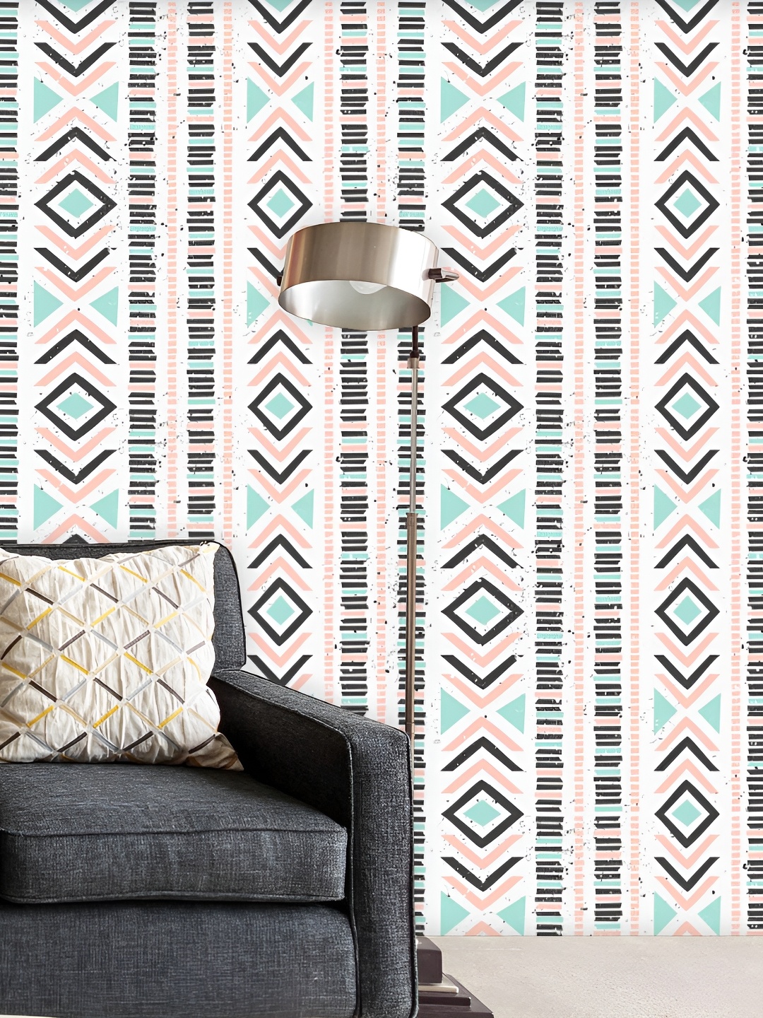 

ArtzFolio White & Black Printed Peel & Stick Water Resistant Wallpaper