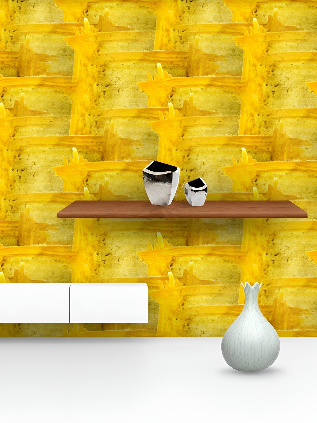 

ArtzFolio Yellow Abstract Printed Self Adhesive Wall Decal