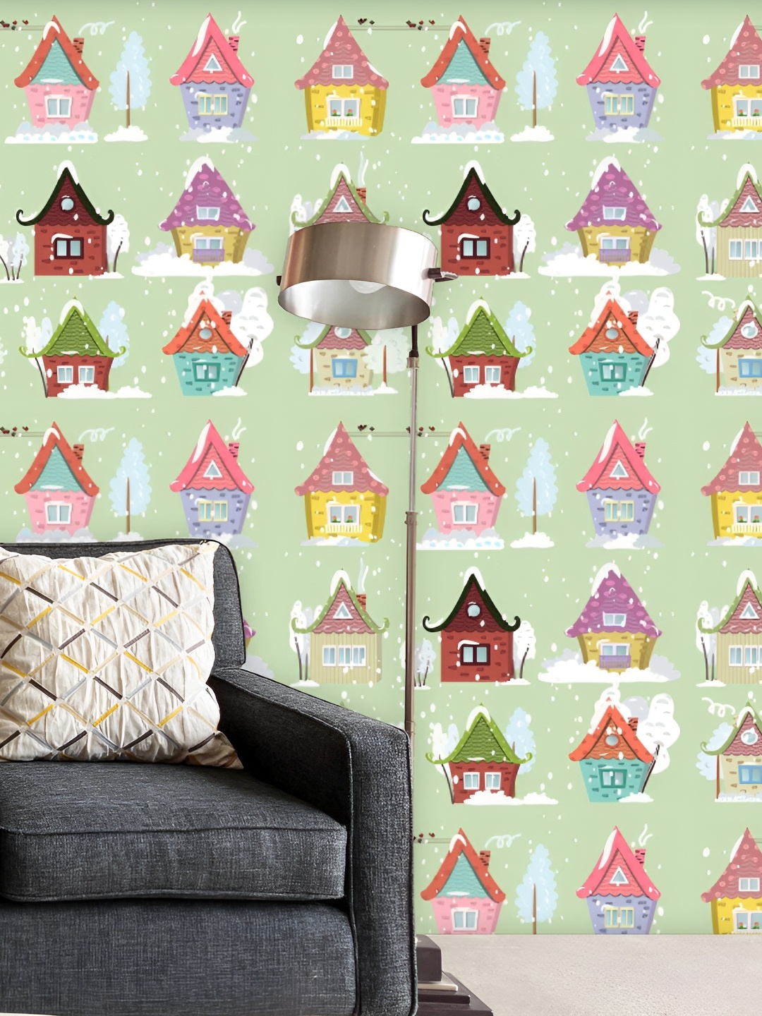 

ArtzFolio Green & Brown Printed Self Adhesive Wallpaper