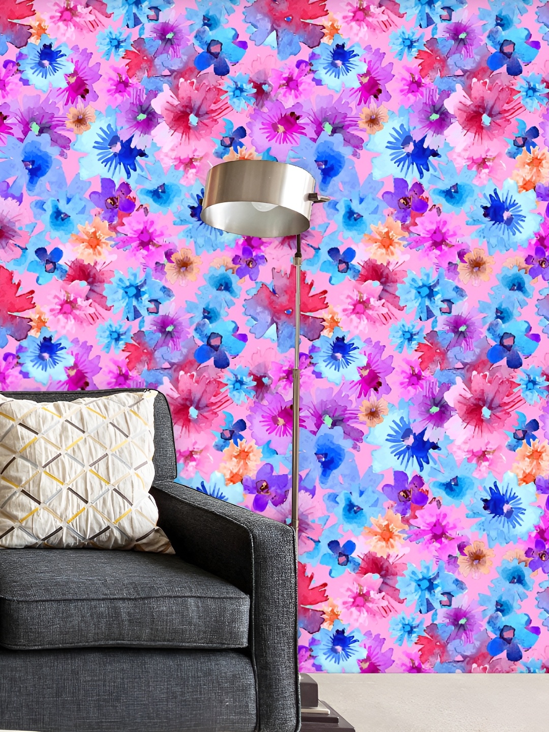 

ArtzFolio Blue & Pink Printed Self-adhesive Water Resistant Wallpaper