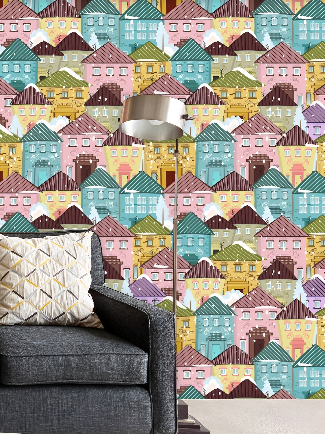 

ArtzFolio Mauve & Green Printed Self Adhesive Peel & Stick Wallpaper
