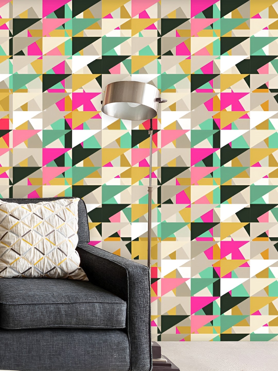 

ArtzFolio Grey & Green Printed Peel & Stick Wall Decal
