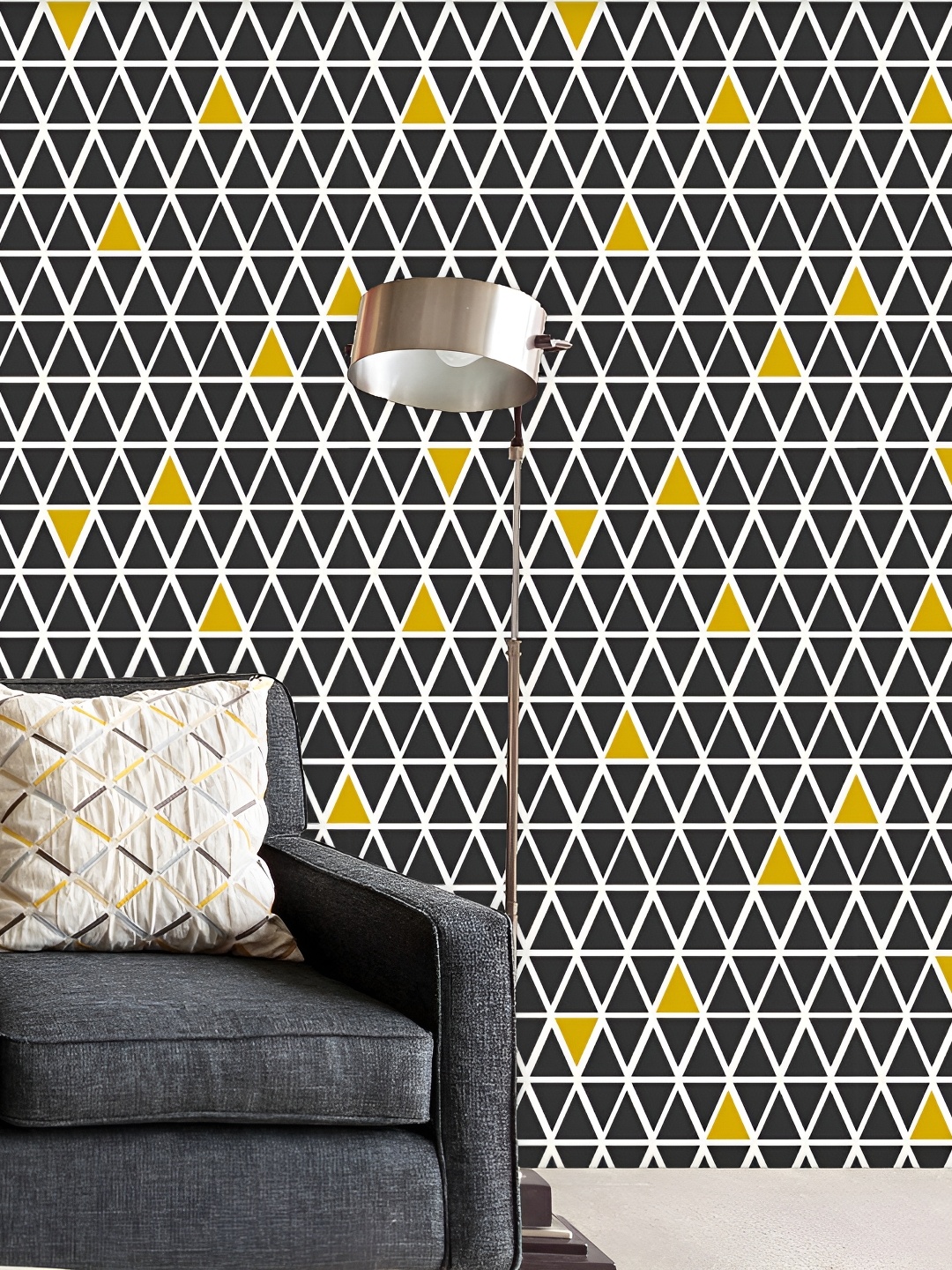 

ArtzFolio Black & White Geometric Printed Peel & Stick Wall Decal
