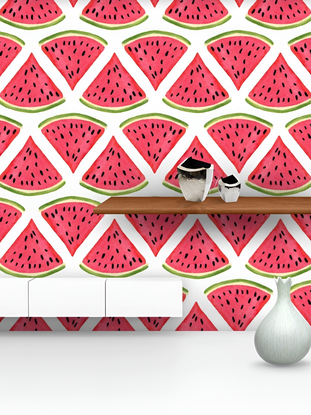 

ArtzFolio Pink & White Printed Self Adhesive Wallpaper