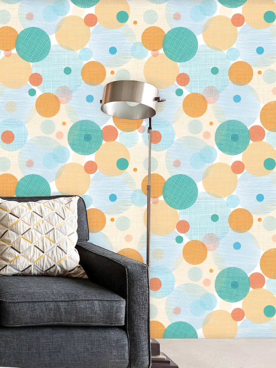 

ArtzFolio Blue & Orange Printed Peel & Stick Wall Decal