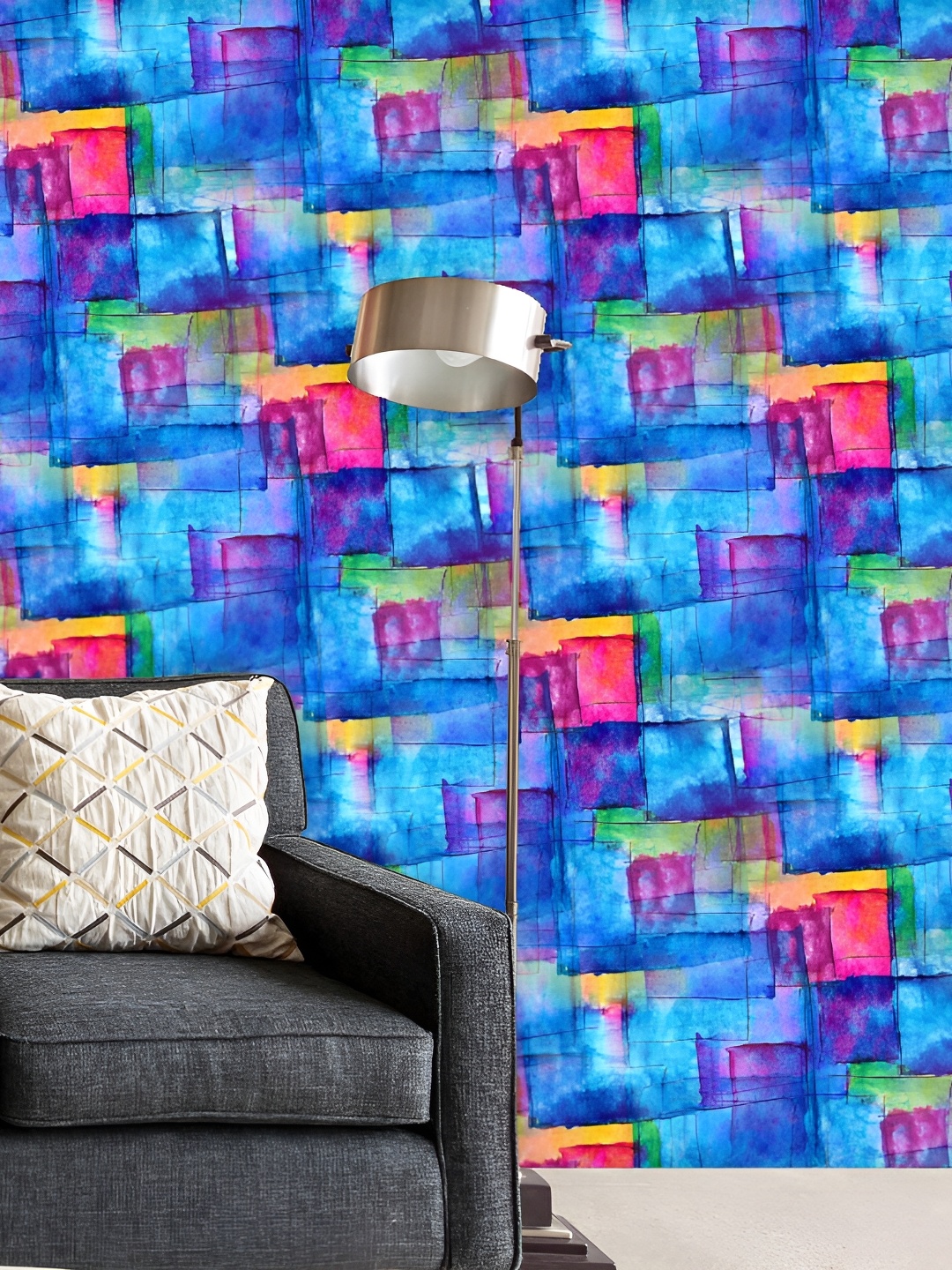 

ArtzFolio Blue Printed Self-Adhesive Wallpaper