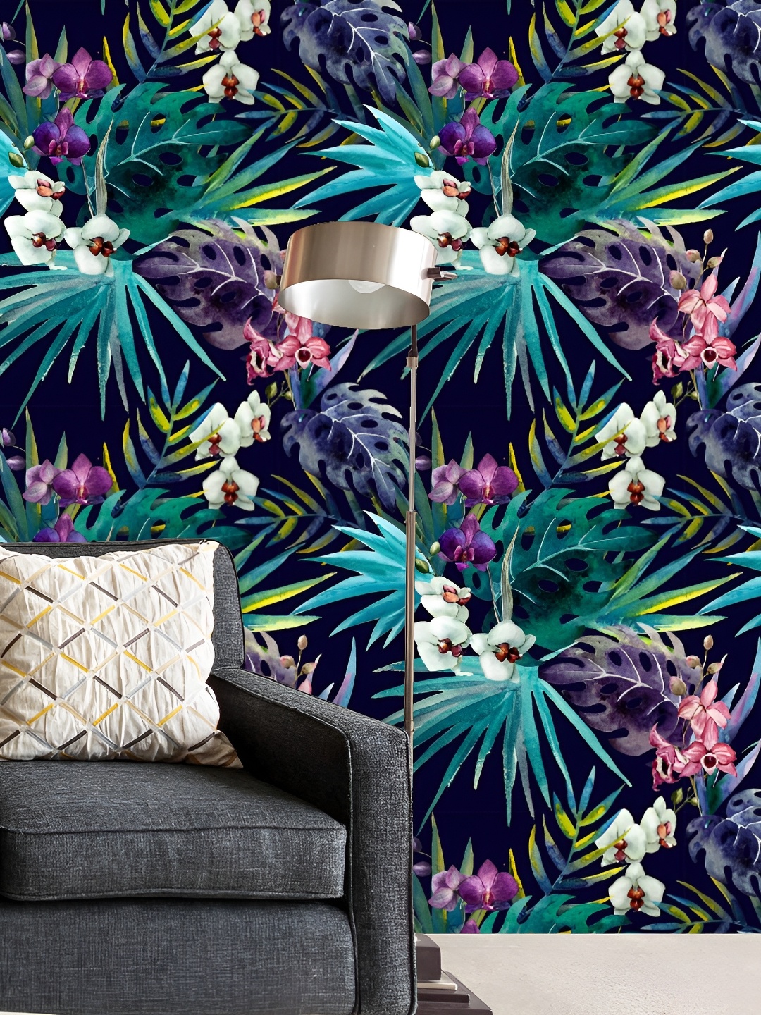 

ArtzFolio Navy Blue & Blue Printed Self Adhesive Wallpaper