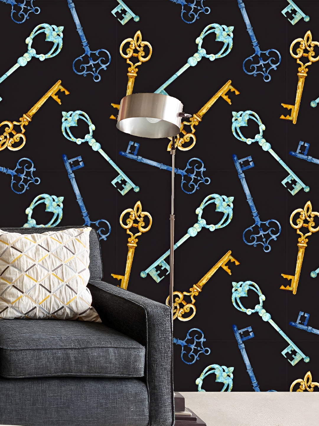 

ArtzFolio Black & Yellow Printed Self Adhesive Wallpaper