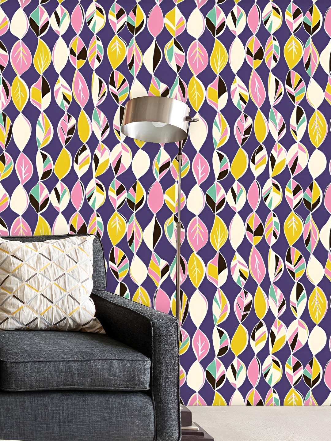 

ArtzFolio Purple & Pink Abstract Printed Self Adhesive Wallpaper