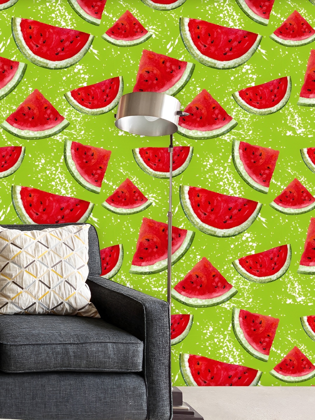 

ArtzFolio Green & Red Printed Water Resistant Peel & Stick Wallpaper