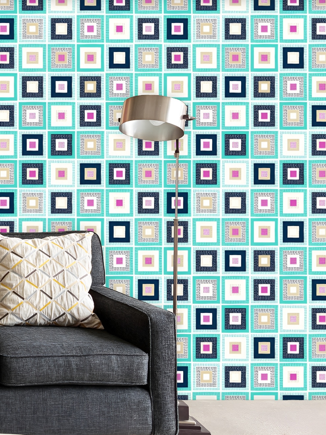 

ArtzFolio Green and White Printed Peel & Stick Self-Adhesive Wallpaper Sticker