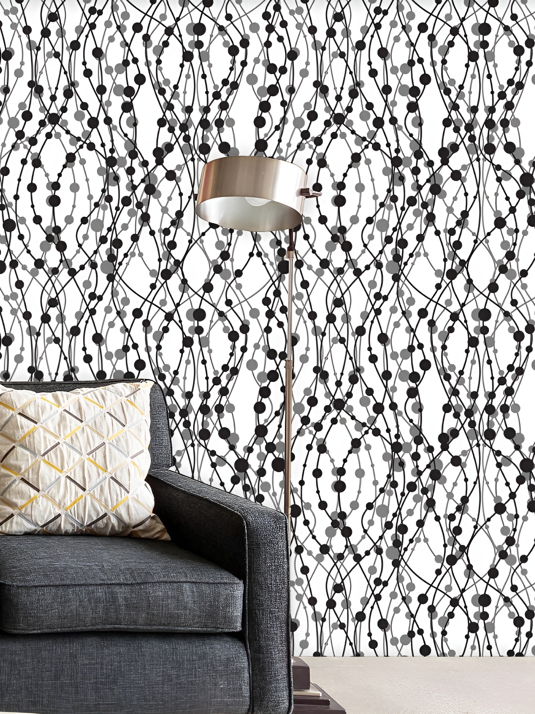 

ArtzFolio White & Black Abstract Printed Self Adhesive Wallpaper