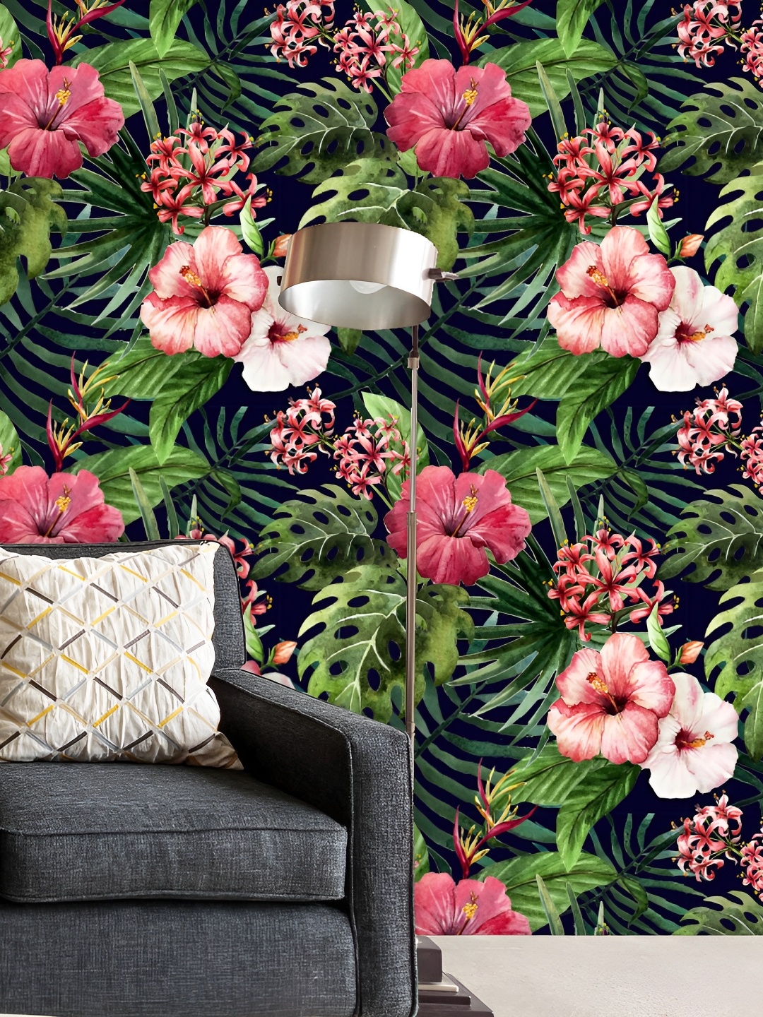 

ArtzFolio Black & Green Tropical Printed Self Adhesive Wallpaper