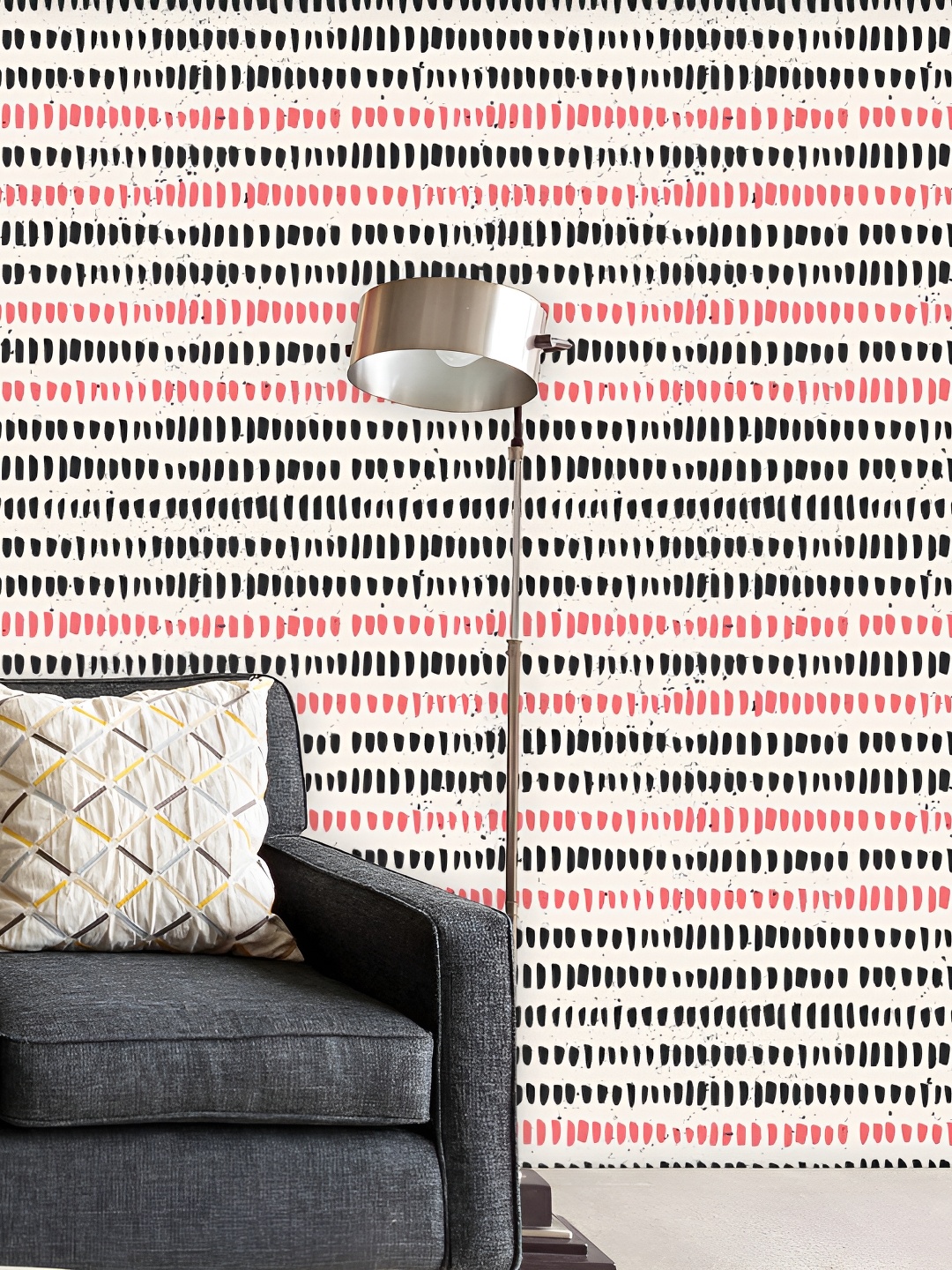 

ArtzFolio Off White & Black Printed Self Adhesive Wallpaper