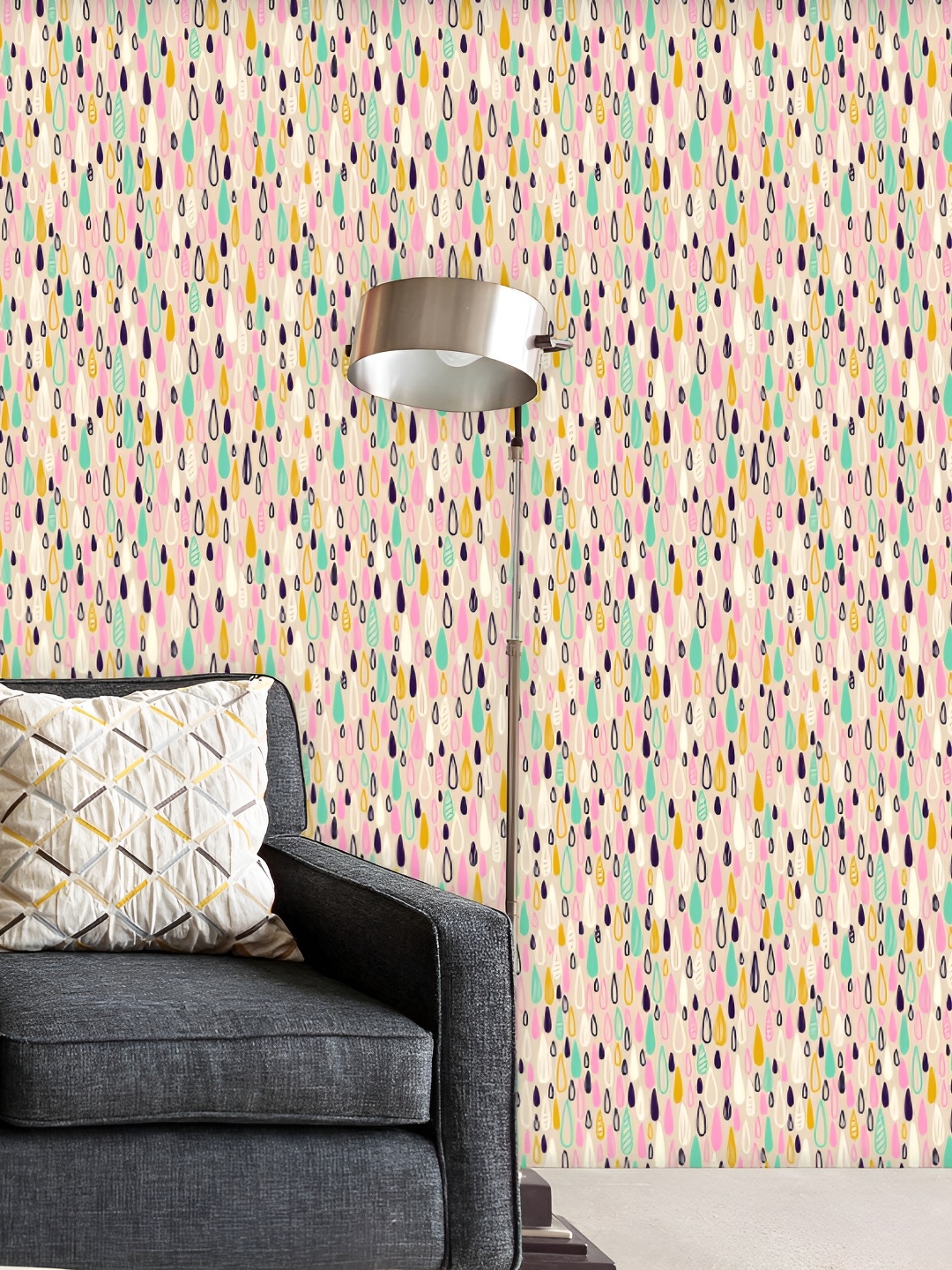 

ArtzFolio Beige & Pink Printed Self Adhesive Wallpaper