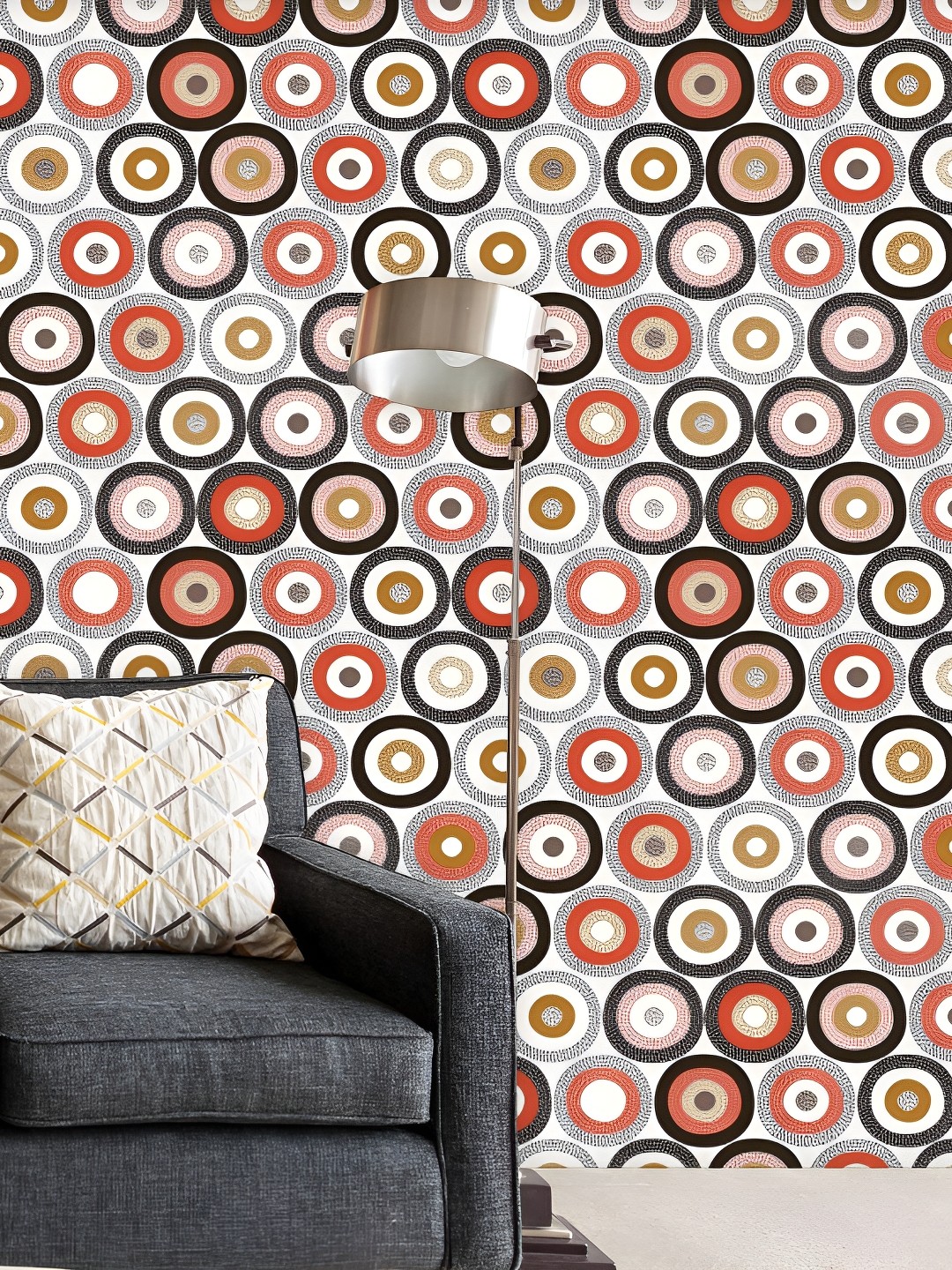 

ArtzFolio White & Red Printed Self-Adhesive Water-Resistant Wallpaper
