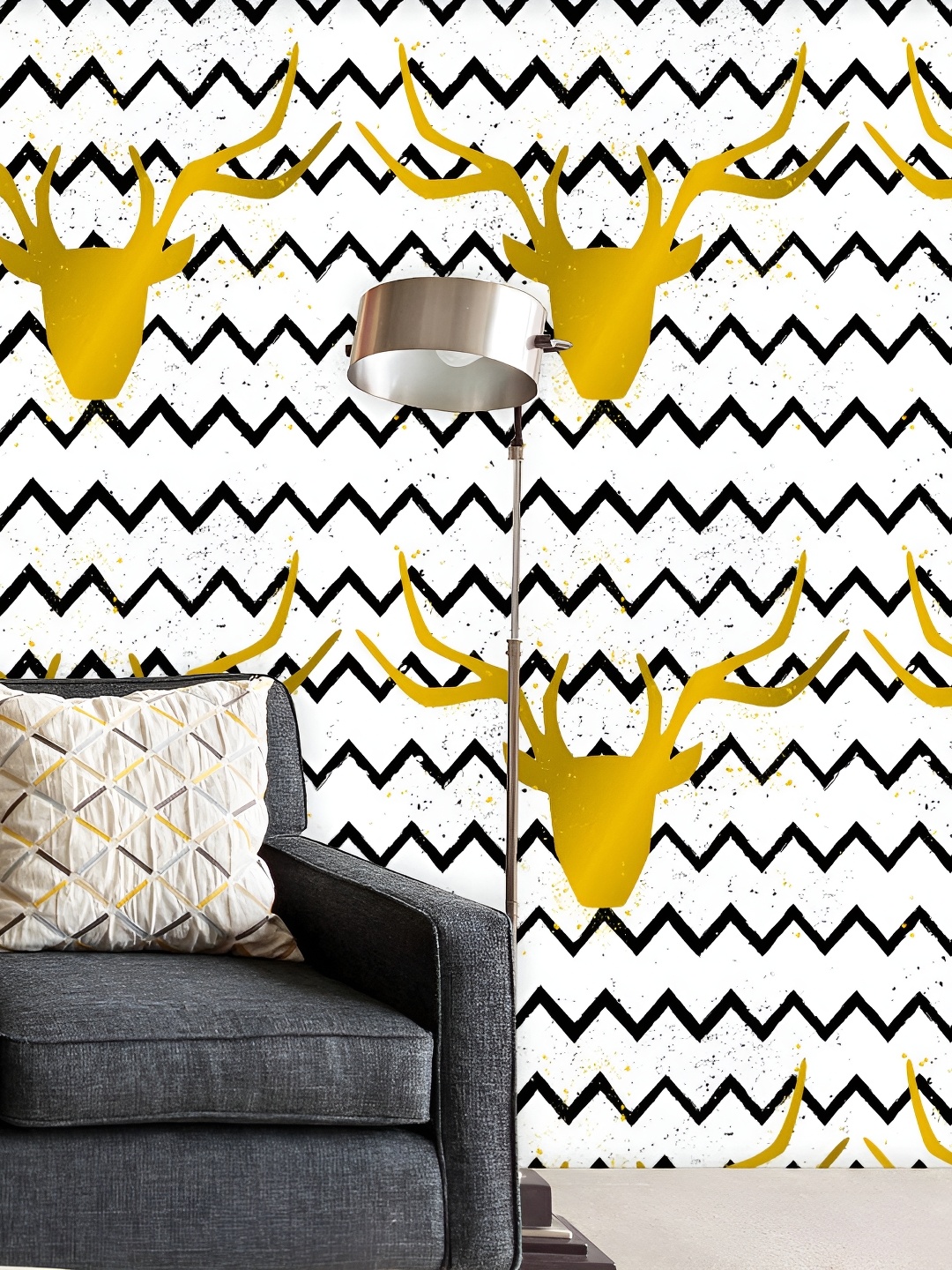 

ArtzFolio White & Black Printed Self Adhesive Wallpaper