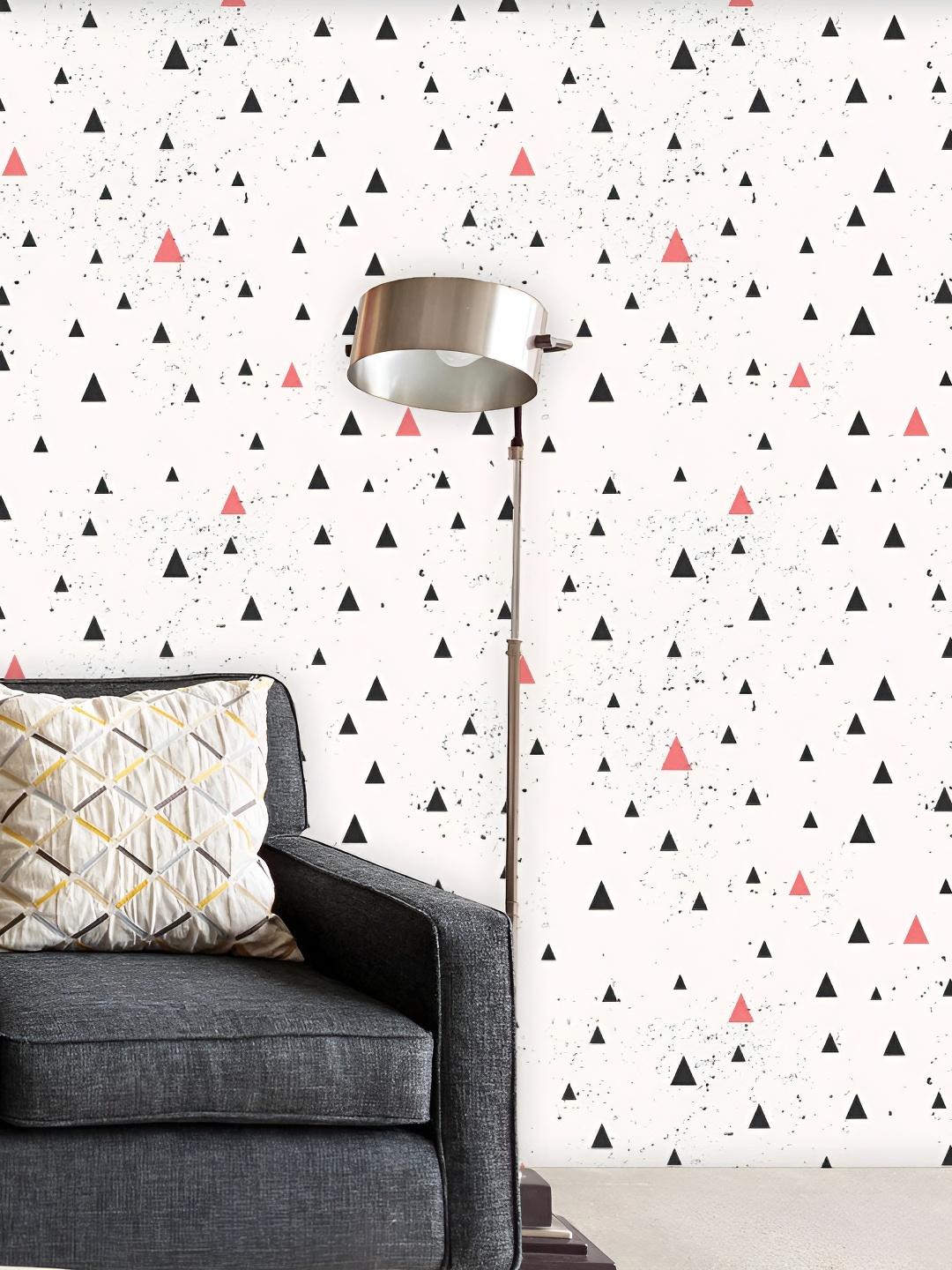 

ArtzFolio White & Black Geometric Printed Self-Adhesive Peel & Stick Wallpaper