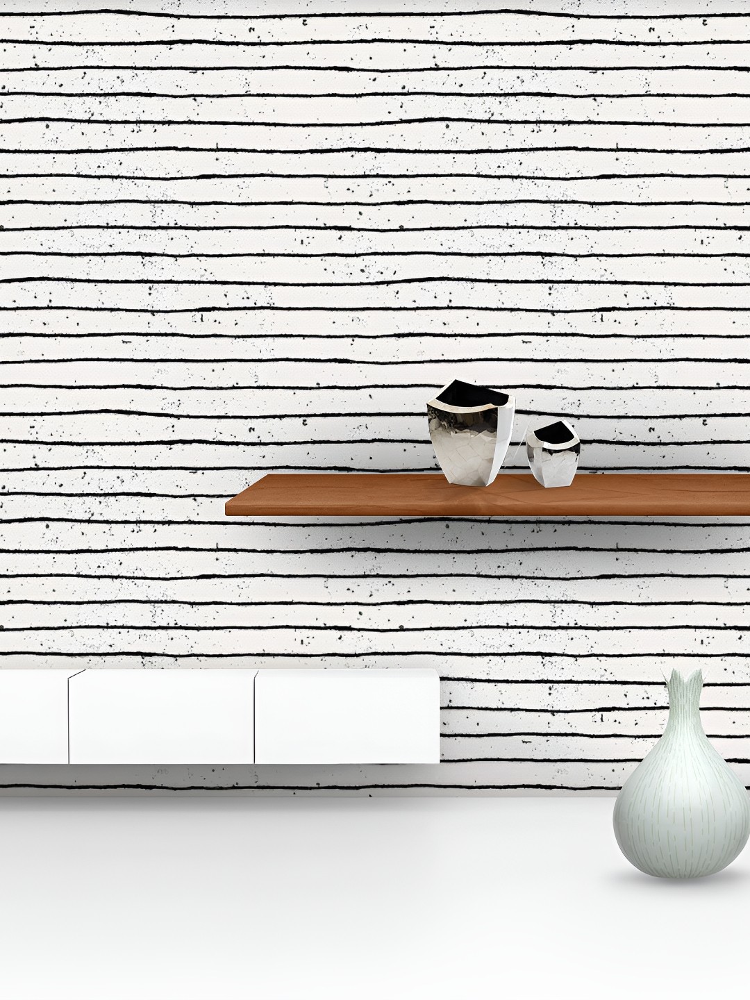 

ArtzFolio White & Black Printed Self Adhesive Wallpaper