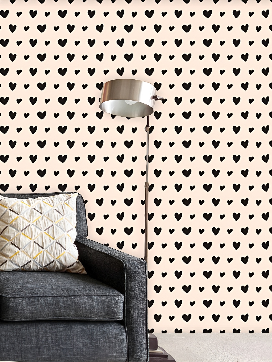 

ArtzFolio Beige & Black Printed Self Adhesive Wallpaper