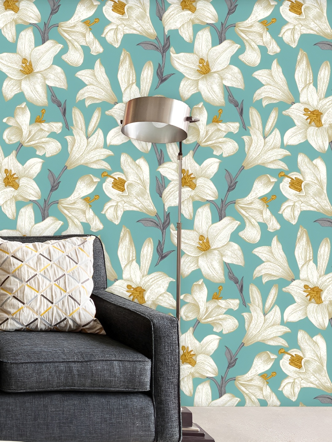 

ArtzFolio Blue & White Printed Peel & Stick Self-Adhesive Wallpaper
