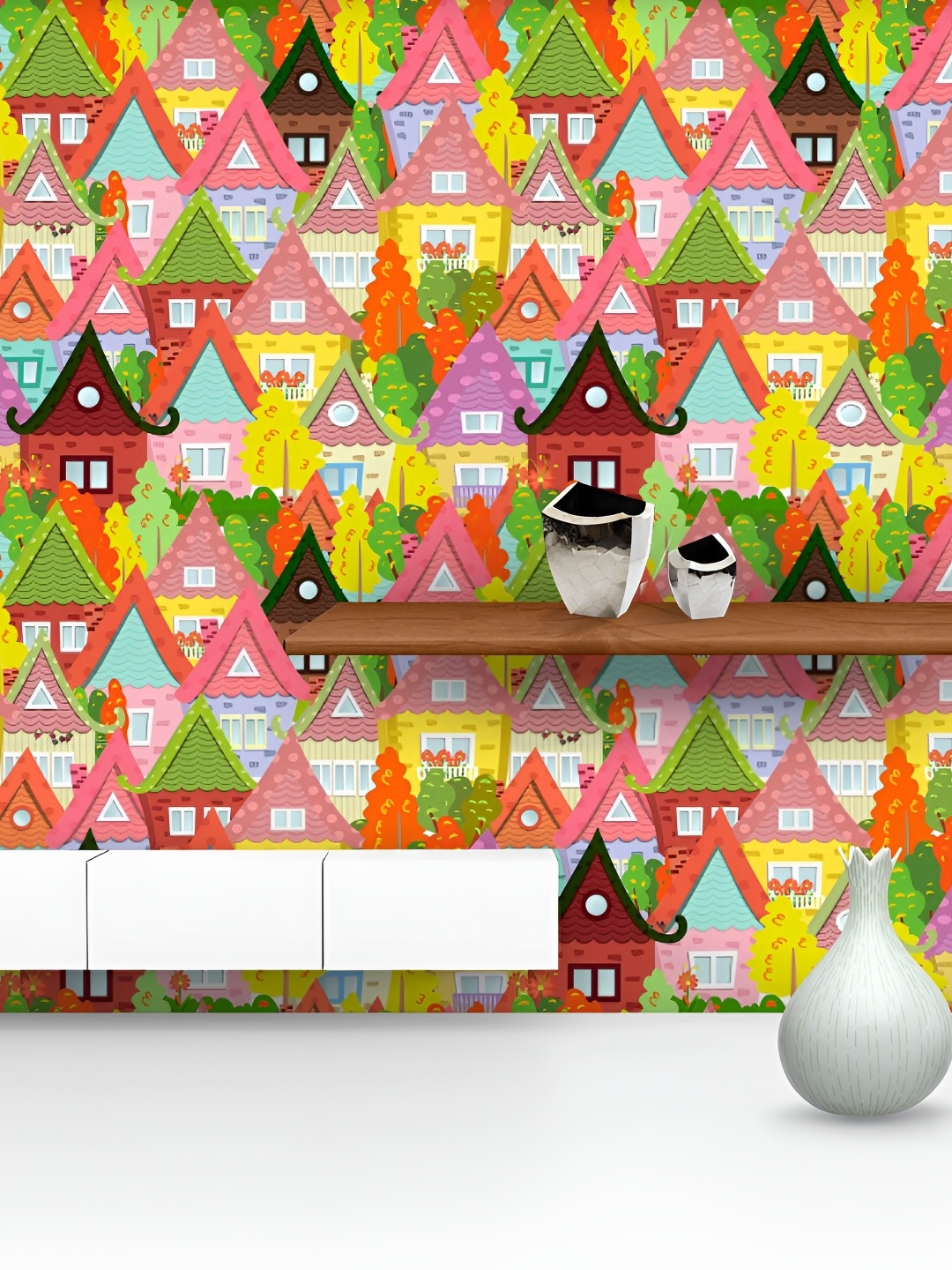 

ArtzFolio Green Conversational Printed Non-PVC Self-Adhesive Peel & Stick Wallpaper