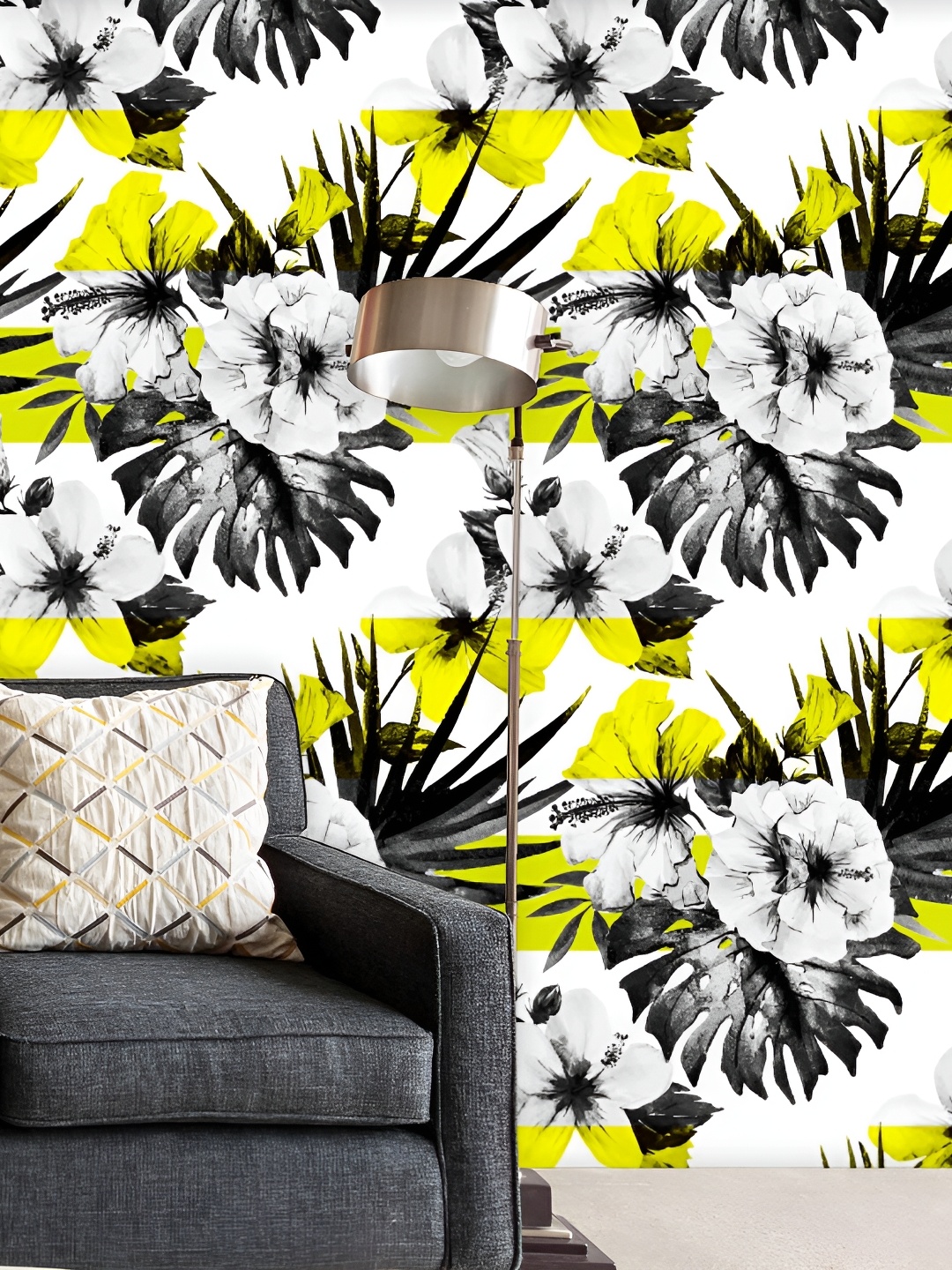 

ArtzFolio White & Black Printed Self Adhesive Wallpaper