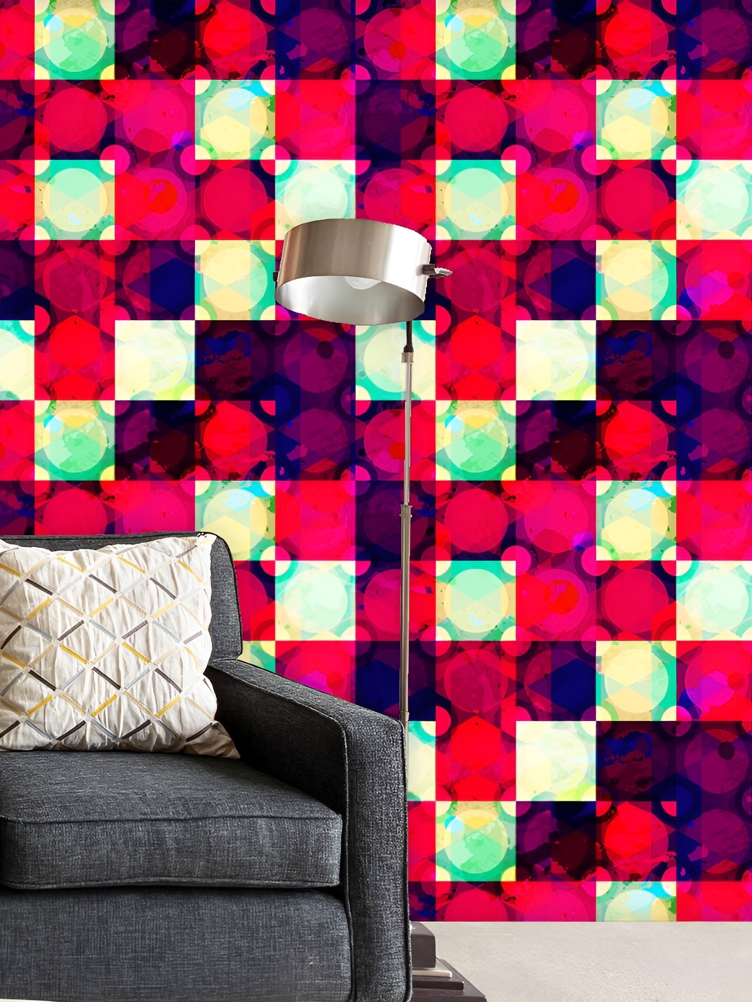

ArtzFolio 1-Piece Printed Water-Resistant Self-Adhesive Wallpaper, Red