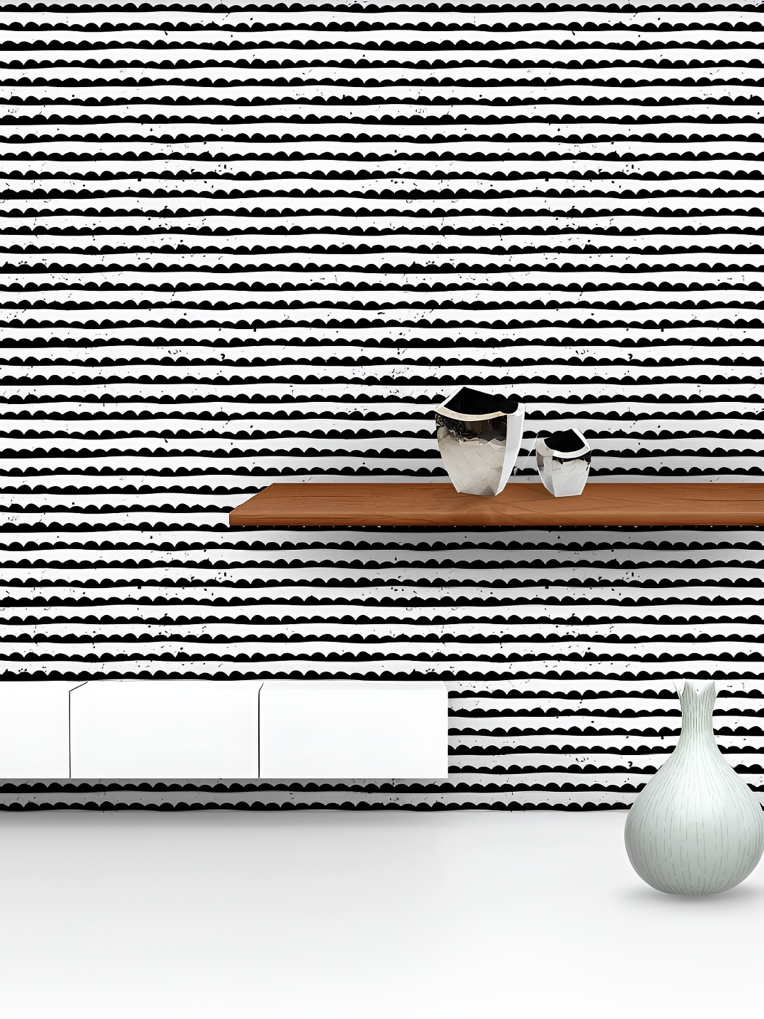 

ArtzFolio White & Black Printed Peel & Stick Self-Adhesive Wall Sticker