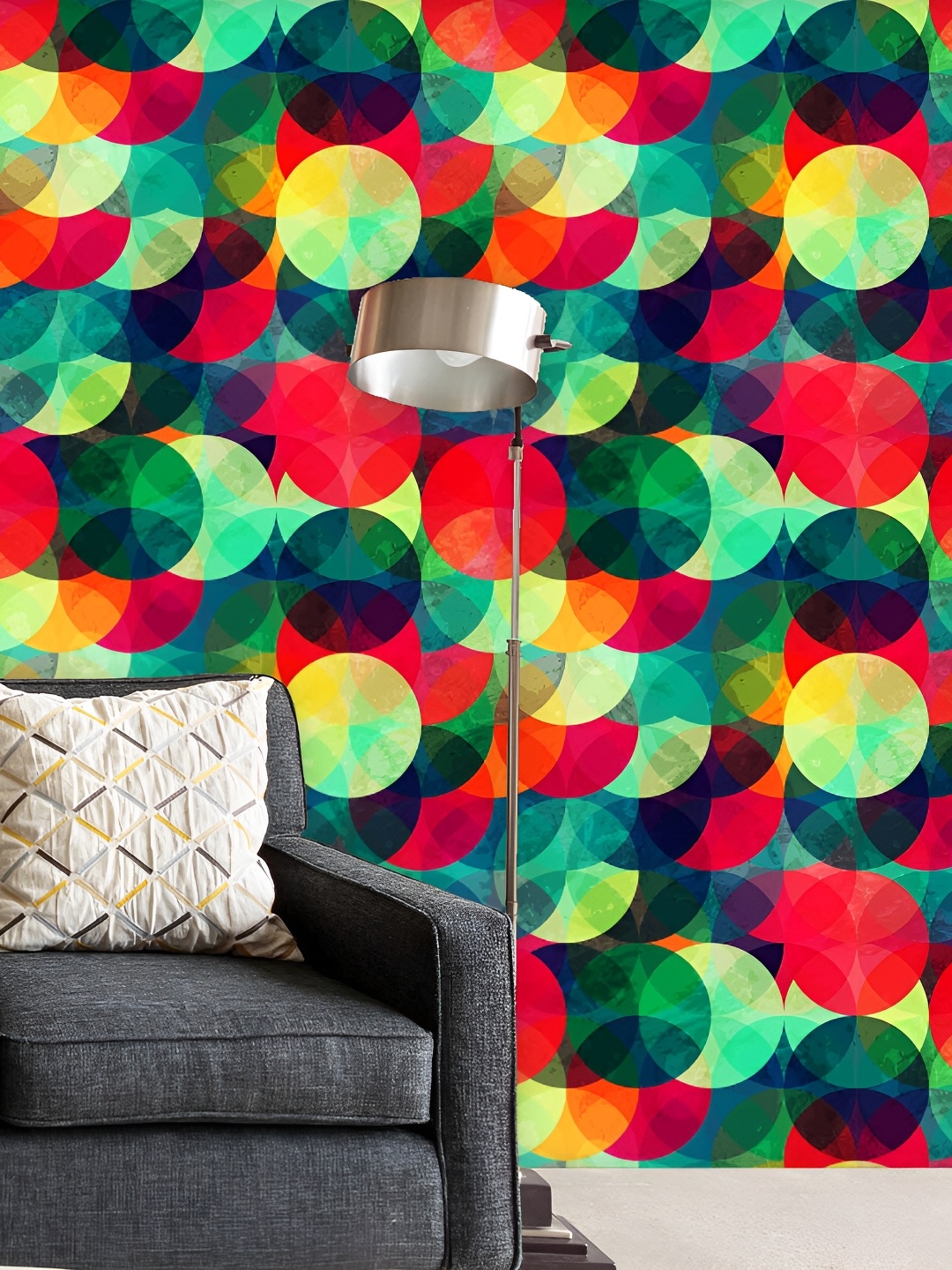 

ArtzFolio Blue & Red Geometric Printed Self-Adhesive Peel & Stick Wallpaper