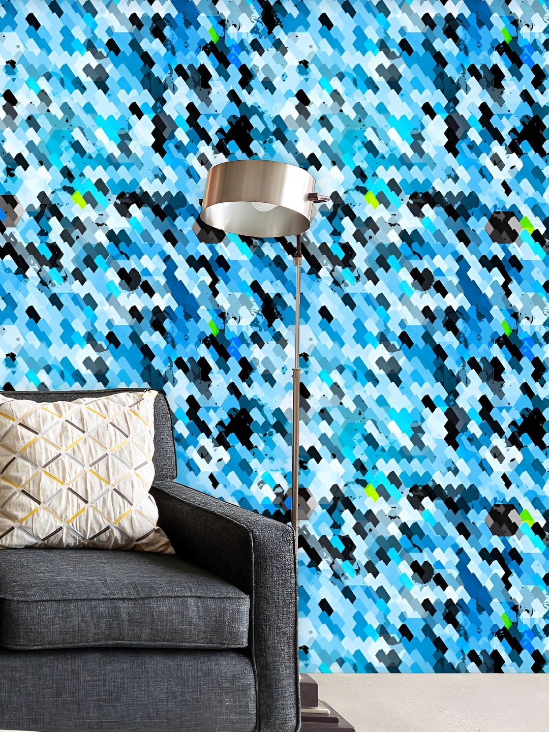 

ArtzFolio White & Blue Printed Peel & Printed Peel & Stick Wall Decals
