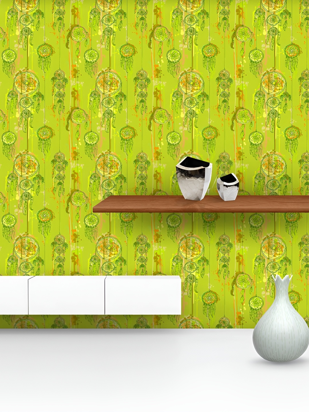 

ArtzFolio Green Printed Self Adhesive Peel & Stick Wallpaper