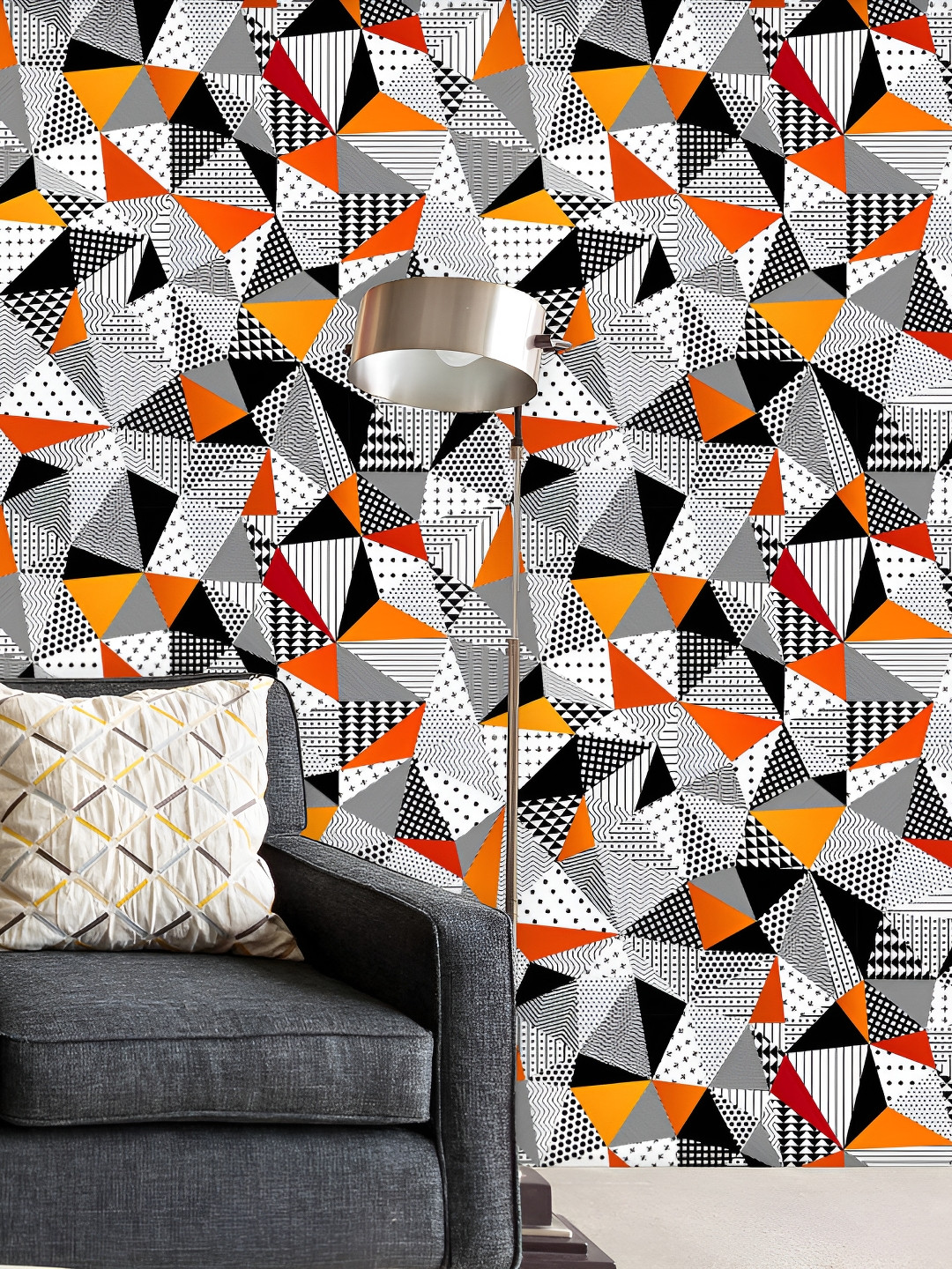 

ArtzFolio Black Printed Peel & Stick Non-PVC Vinyl Self-Adhesive Wallpaper
