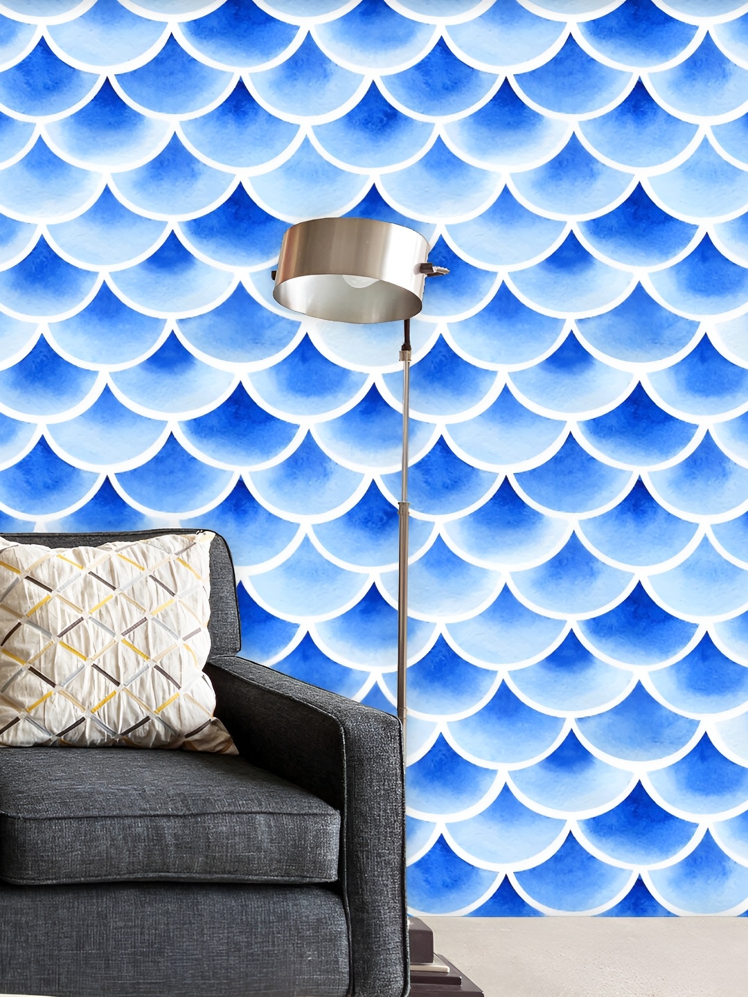 

ArtzFolio Blue & White Printed Peel & Stick Self-Adhesive Wall Sticker