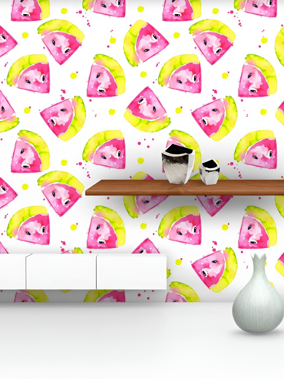 

ArtzFolio White & Pink Printed Self Adhesive Wallpaper