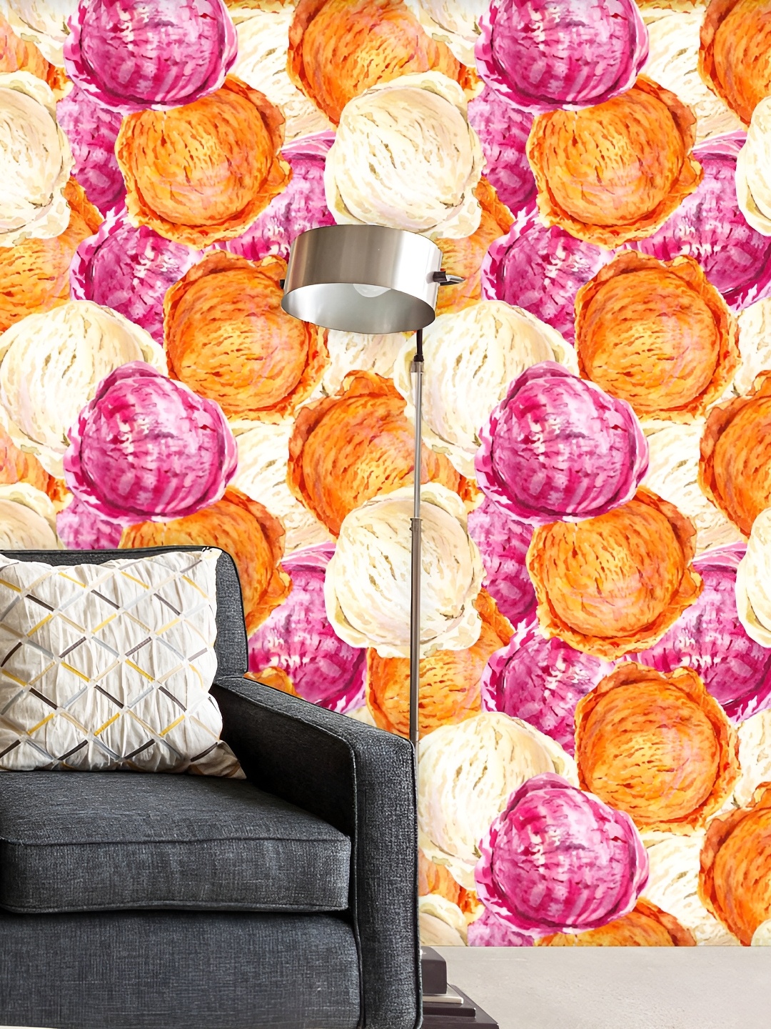 

ArtzFolio Pink & Orange Printed Self-Adhesive Wallpaper