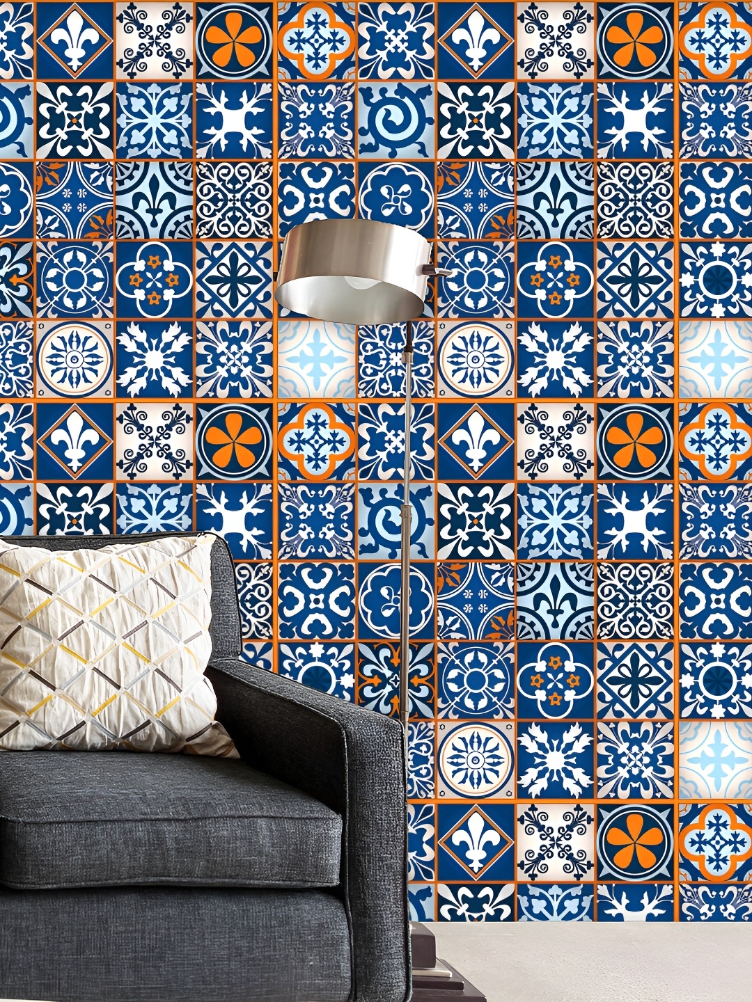 

ArtzFolio 1-Piece Printed Self-Adhesive Wallpaper, Blue
