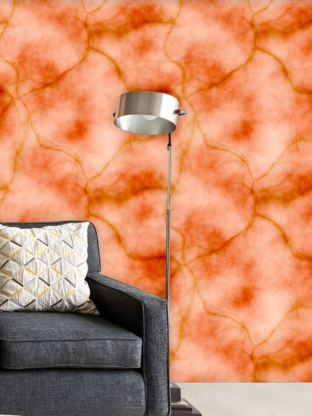 

ArtzFolio Orange-colored Printed Self-adhesive Water-Resistant Wallpaper