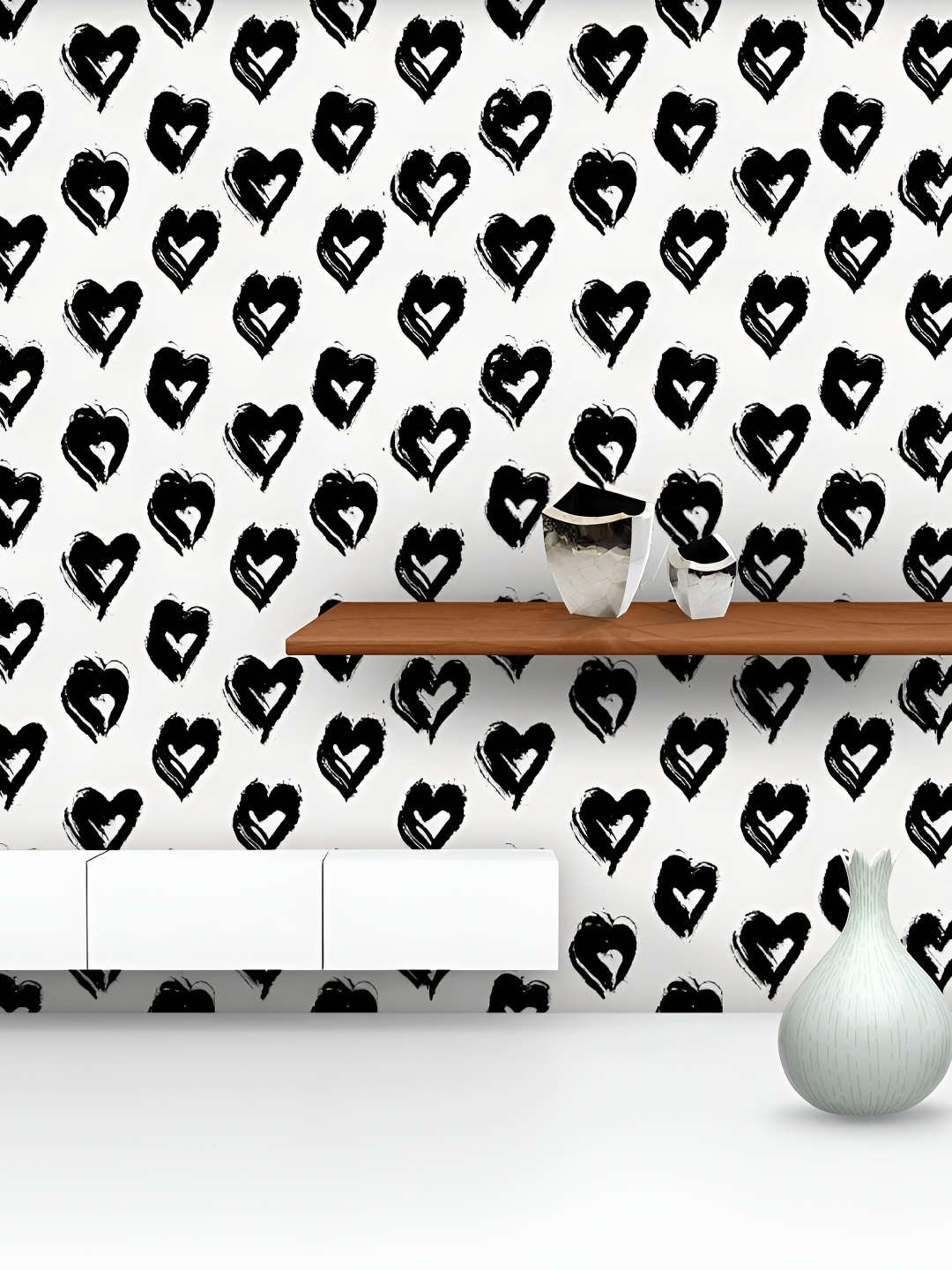 

ArtzFolio White & Black Printed Self-Adhesive Wallpaper