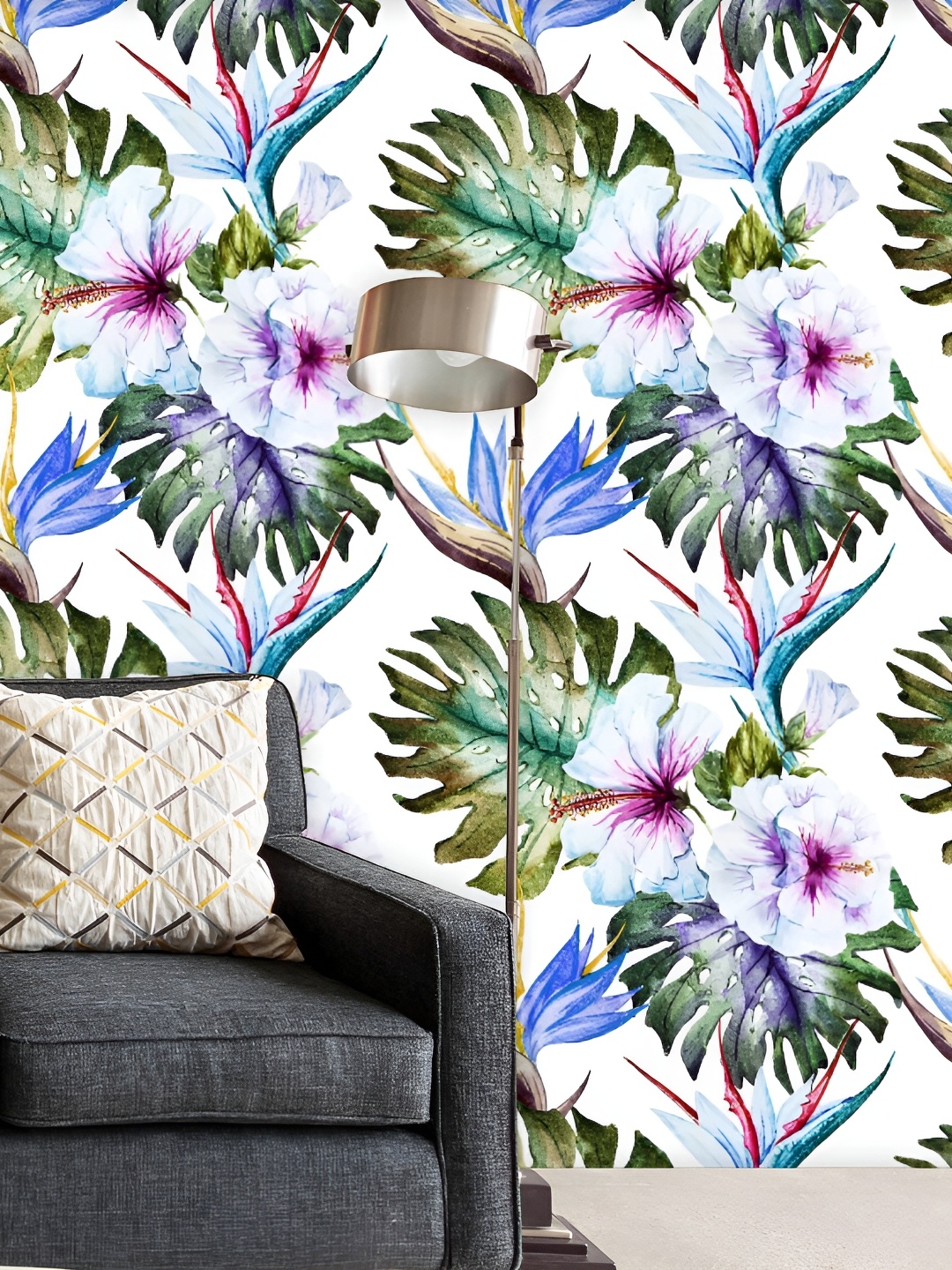 

ArtzFolio White & Green Printed Self-Adhesive Wallpaper