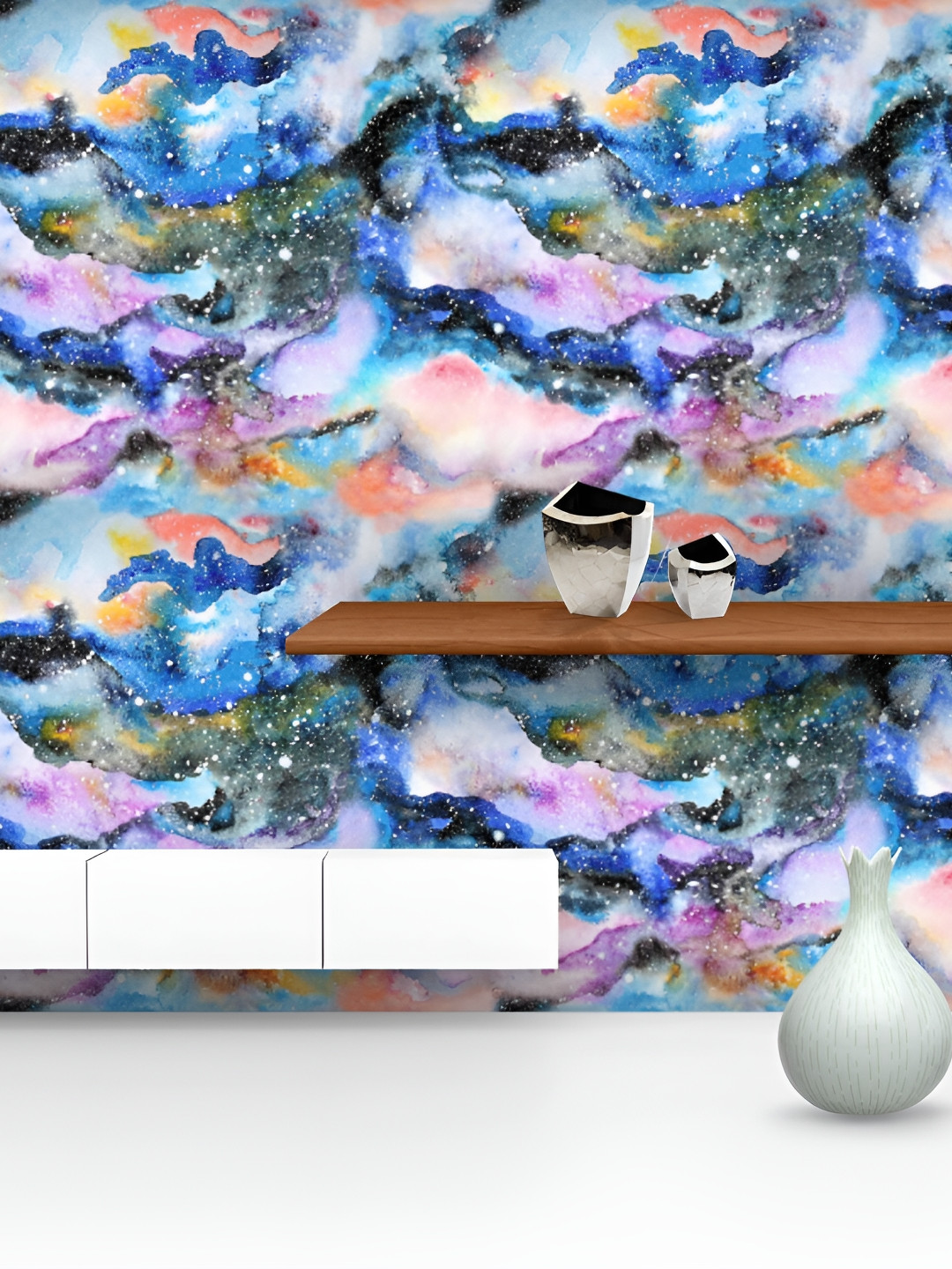 

ArtzFolio Blue & Purple Abstract Printed Self Adhesive Waterproof Wallpaper